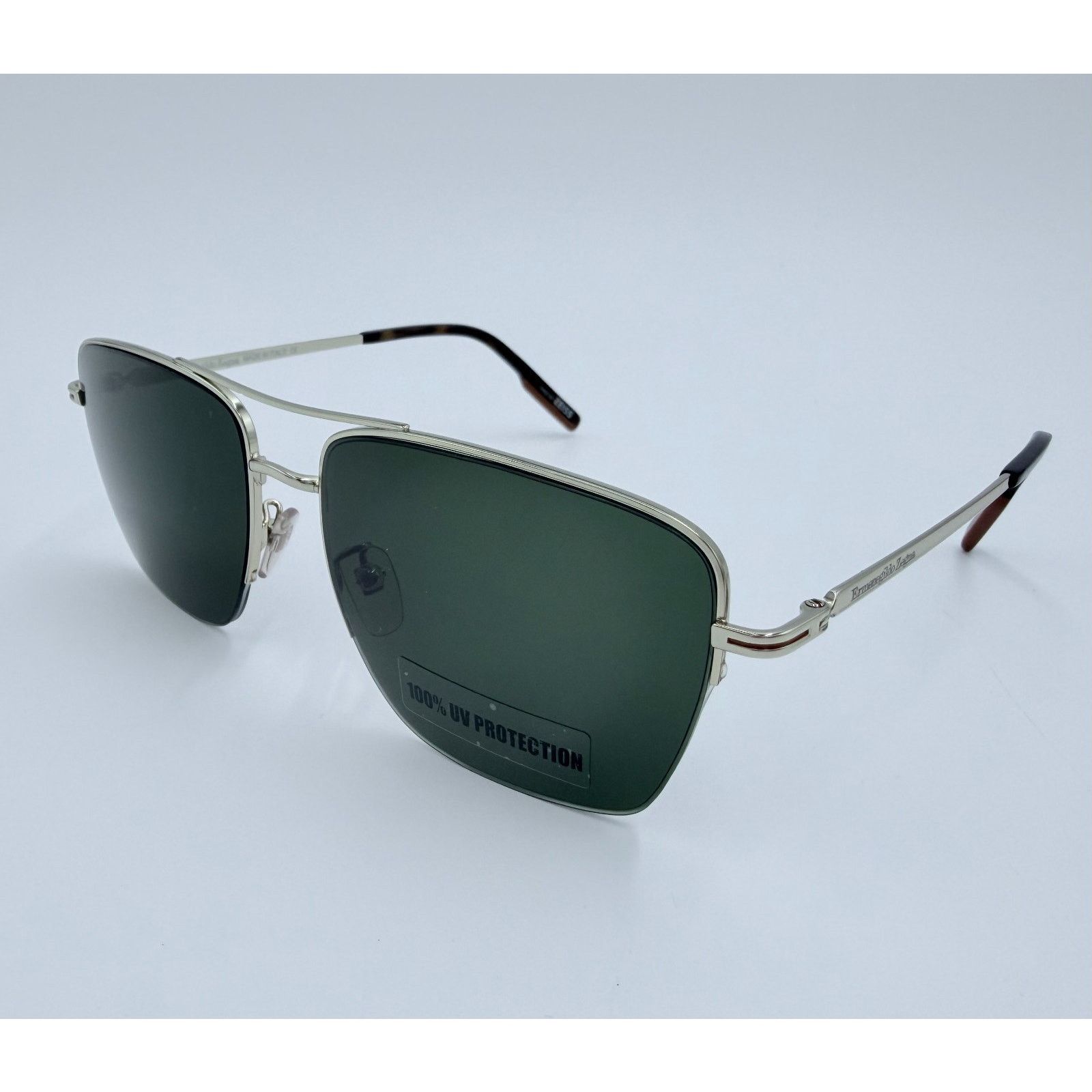 Ermenegildo Zegna NEW Ermenegildo Zegna EZ0178-D 32N Gold Aviator Green Lens Size ONE SIZE - 2 Thumbnail