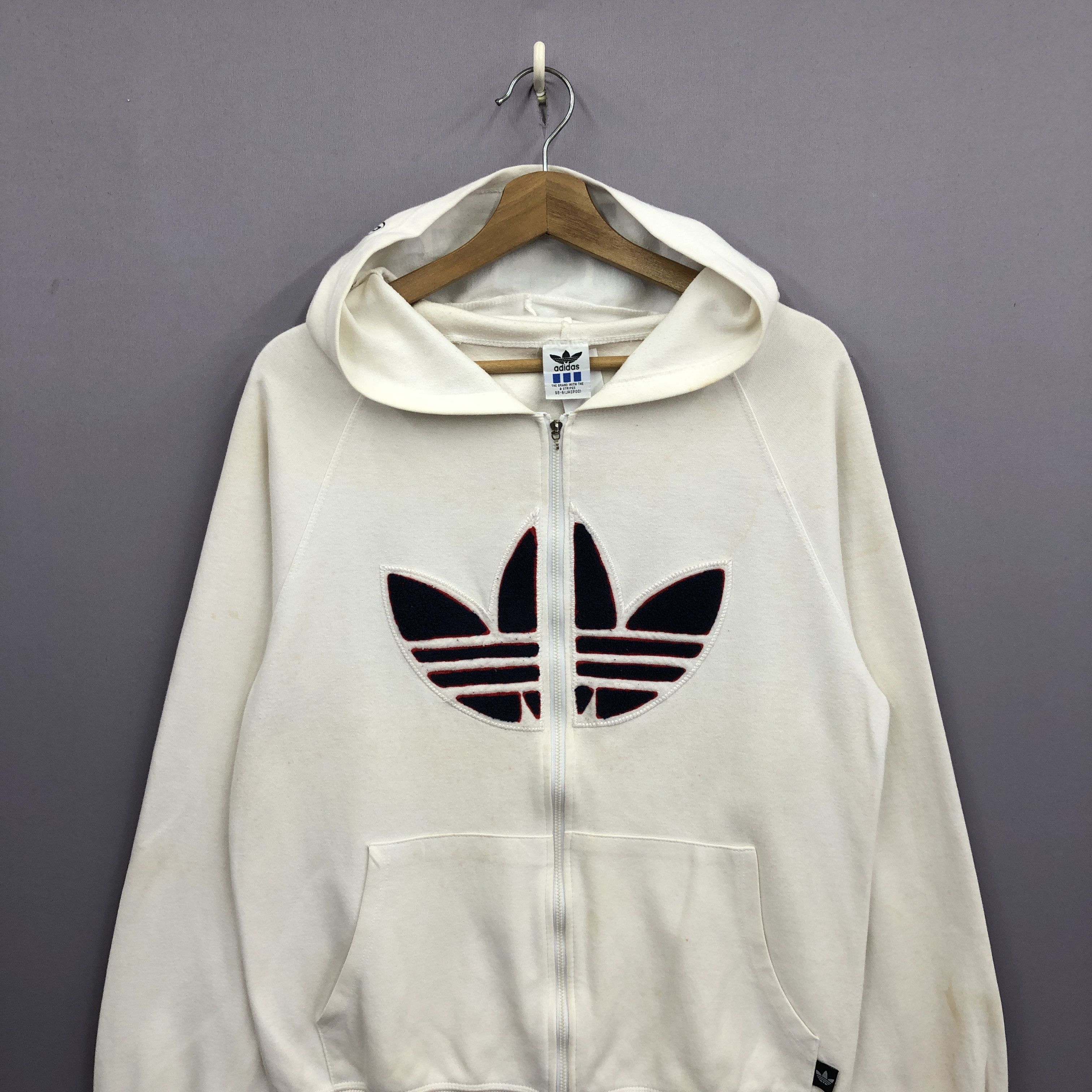 Japanese Brand Vintage Adidas Hooded Sweater Adidas Trefoil Sweatshirt Size US M / EU 48-50 / 2 - 4 Thumbnail