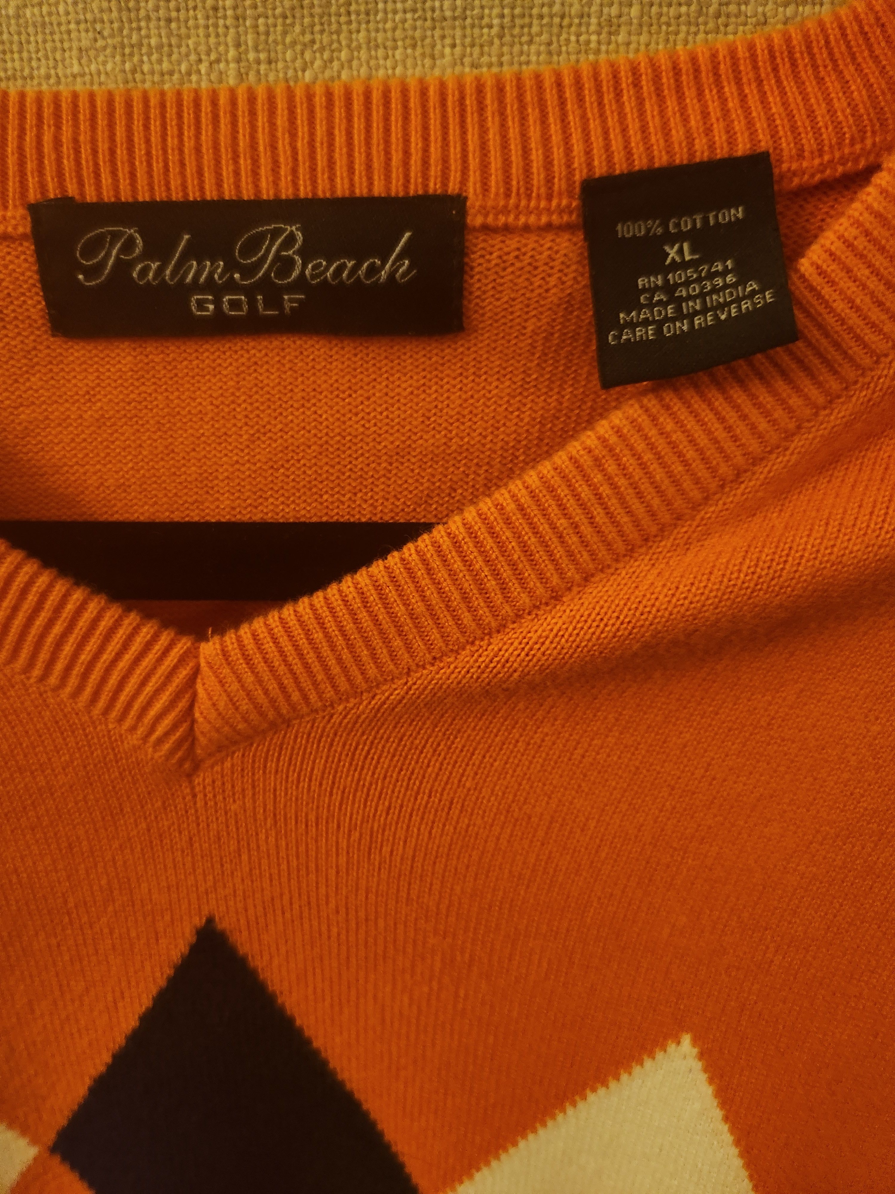 Vintage Palm Beach Golf V-Neck Pullover Sweater Vest Size US XL / EU 56 / 4 - 3 Thumbnail