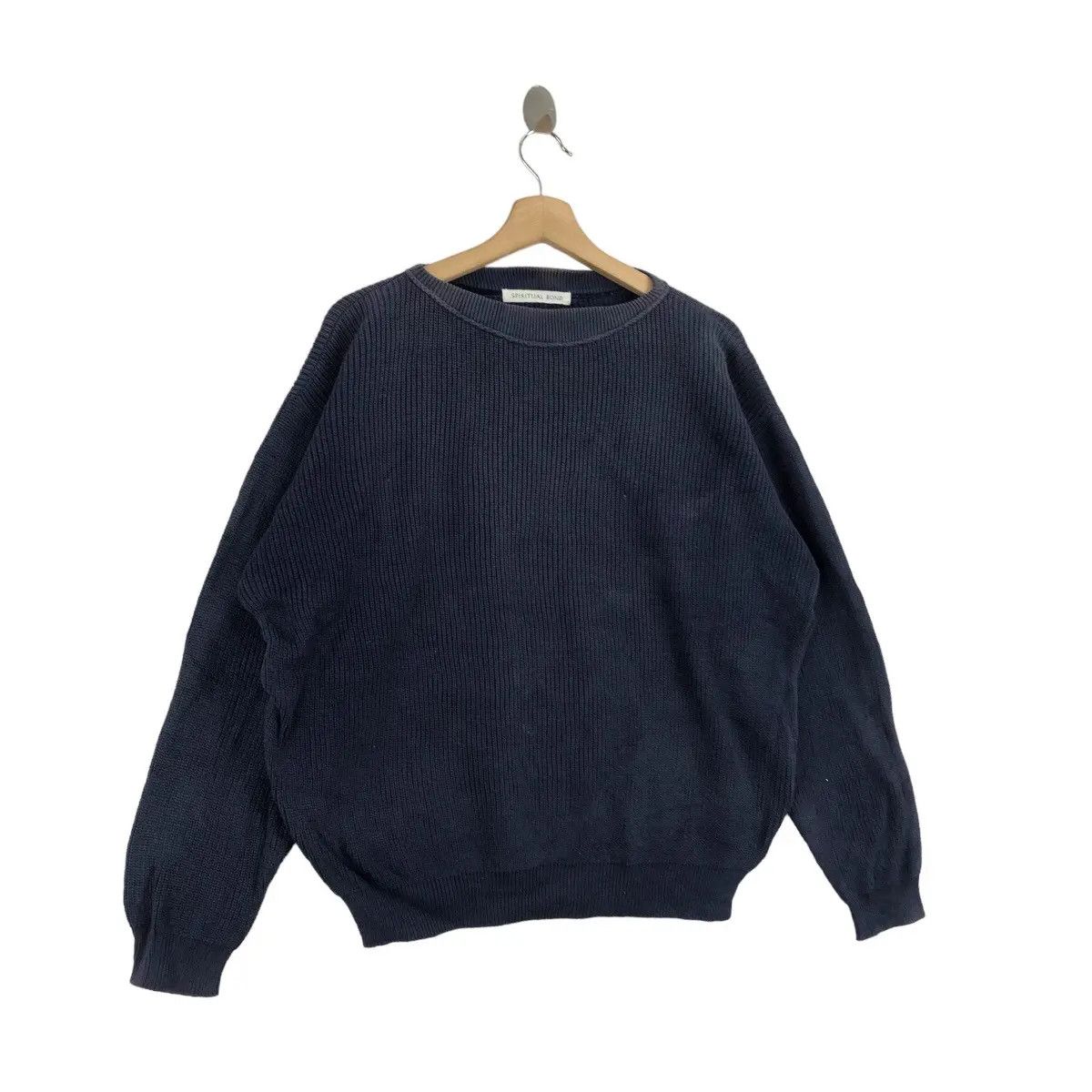 Vintage Vtg SPIRITUAL BOND Pure Nature Indigo Knitwear Sweater Size XXL / US 16-18 / IT 52-54 - 2 Thumbnail