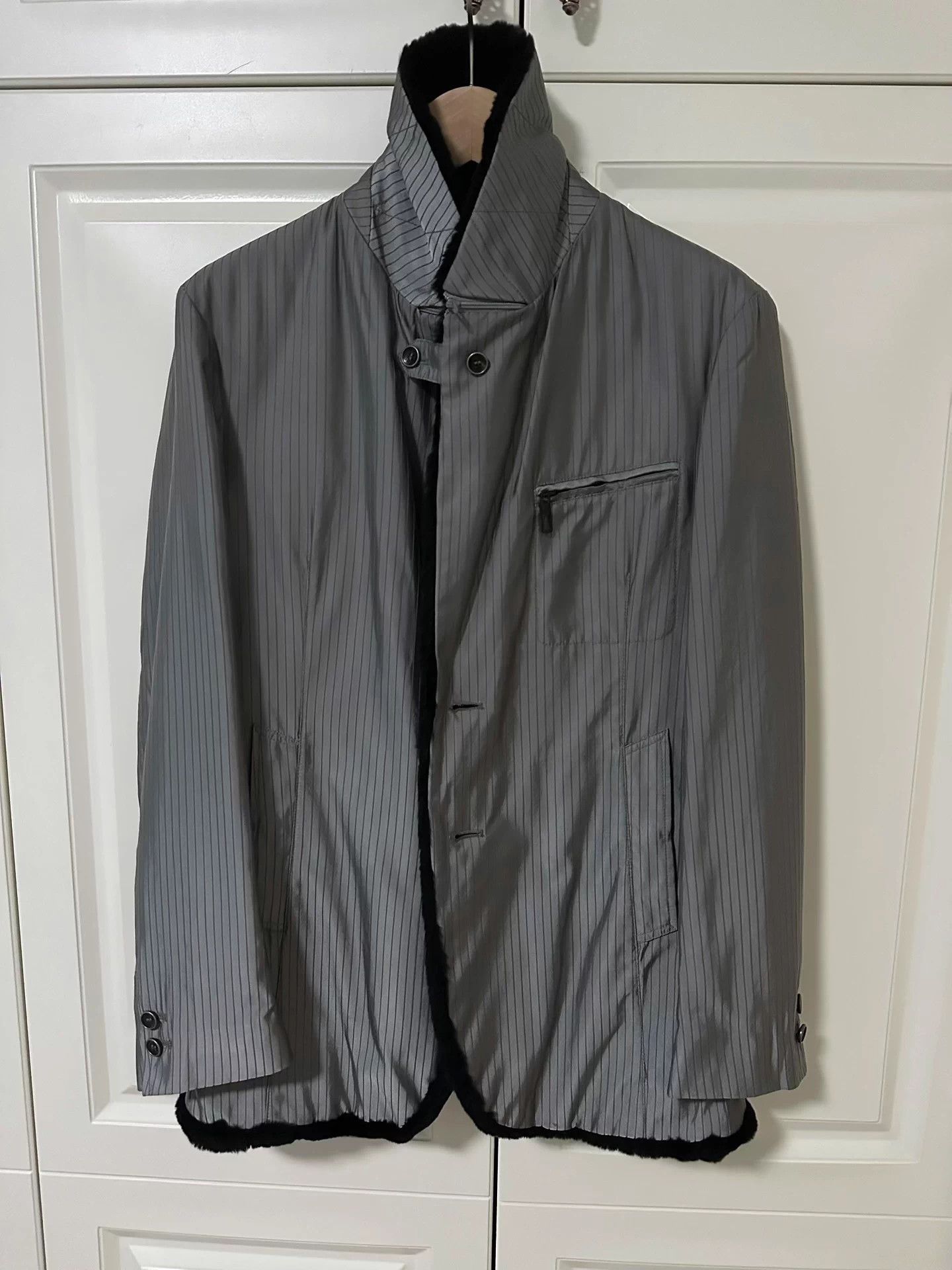 Giorgio Armani Giorgio Armani beaver fur coat removable collar 50 Size US M / EU 48-50 / 2 - 3 Thumbnail