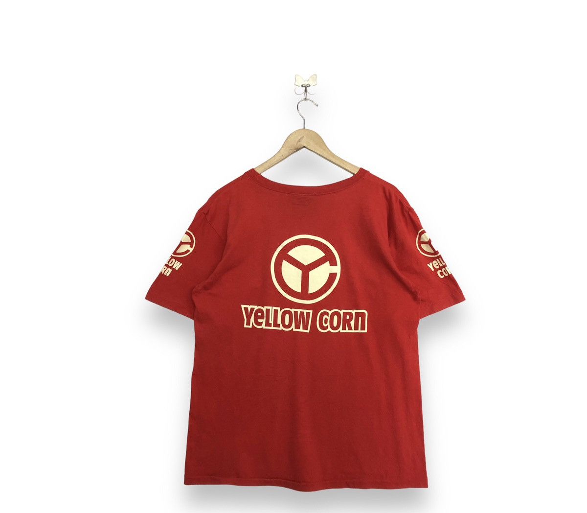 YELLOW CORN Vintage Yellow Corn Logo Spellout MoTo Shirt Size US M / EU 48-50 / 2 - 2 Thumbnail