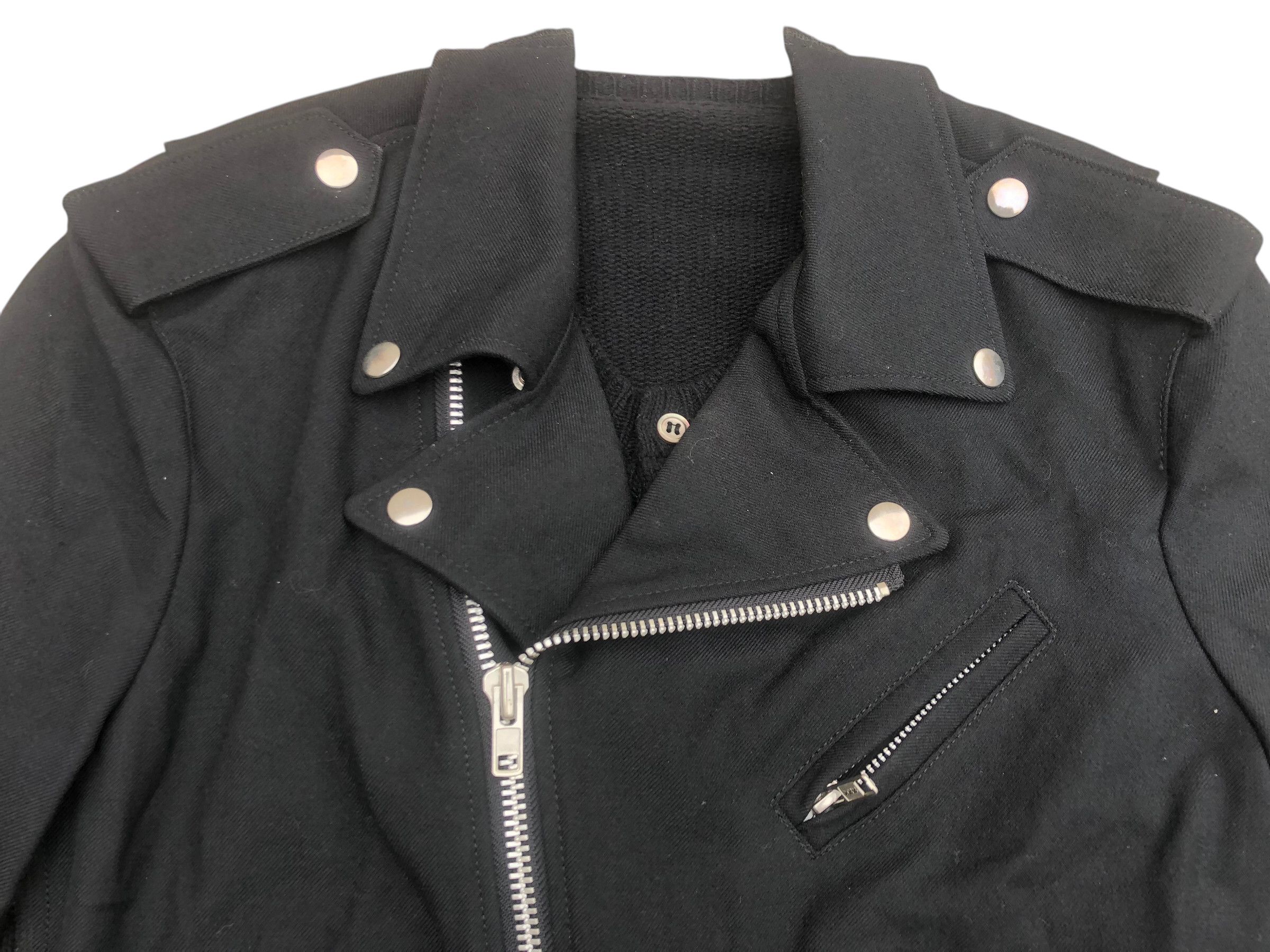 Comme des Garcons Archive AD2013 COMME DES GARCONS Biker Jacket Wool Cardigan Size US S / EU 44-46 / 1 - 5 Thumbnail