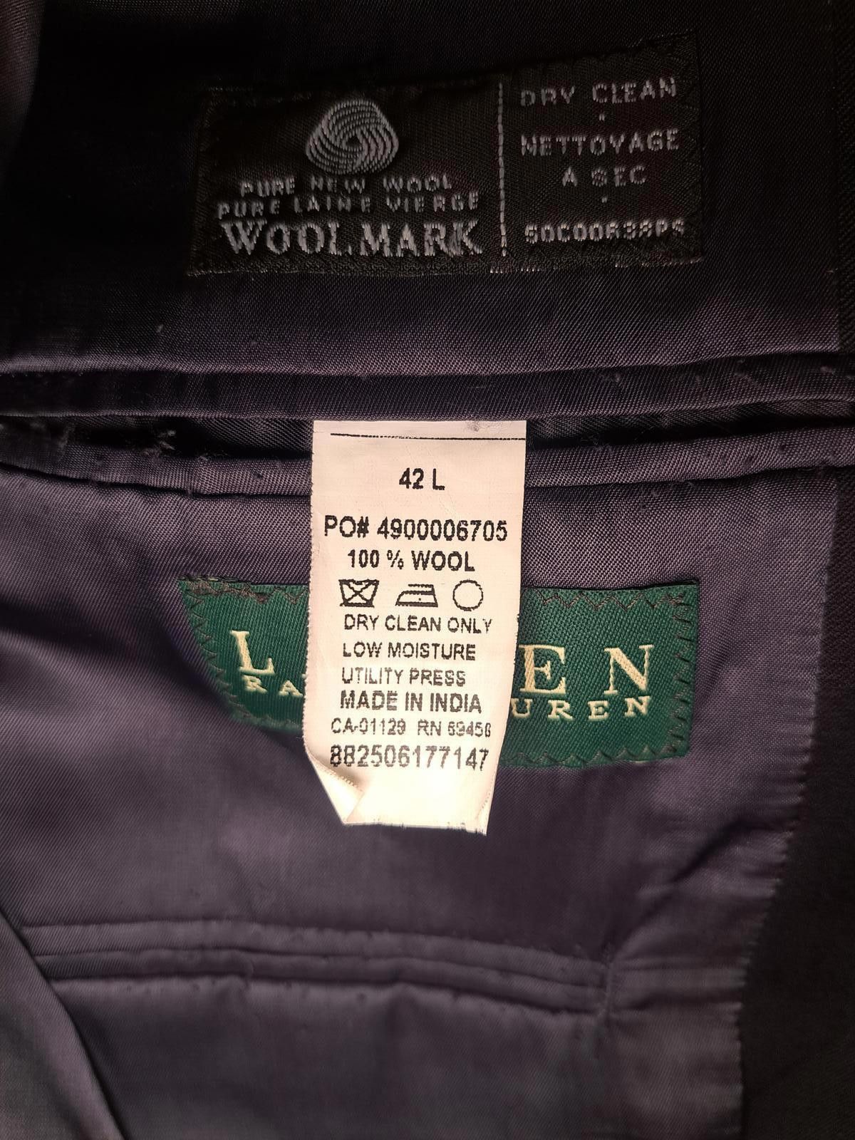 Polo Ralph Lauren Ralph Lauren Blazer Mens 42L Navy Blue Gold Buttons Wool Size 42L - 3 Thumbnail