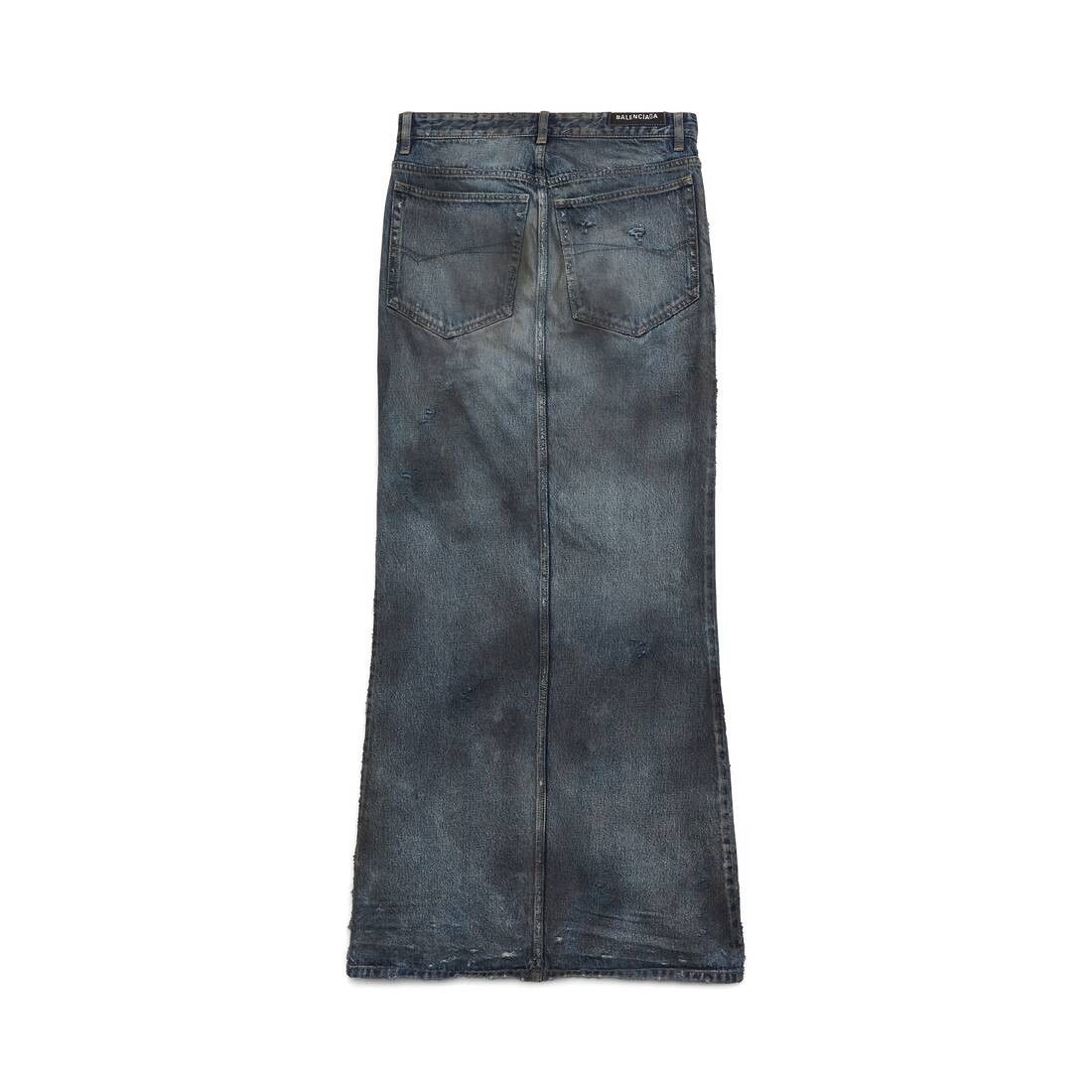 Balenciaga oc11z1025 Maxi Skirt in Blue Size 27" / US 4 / IT 40 - 6 Thumbnail