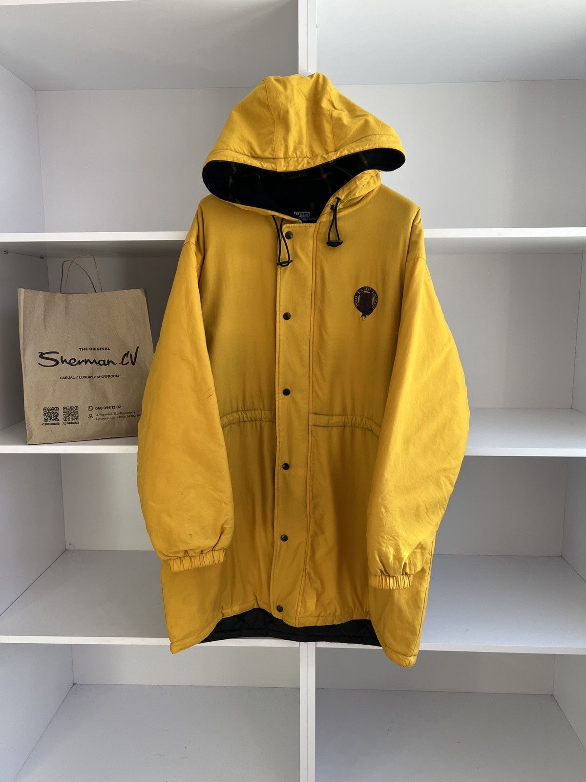 Polo Ralph Lauren × Vintage Vintage Polo Ralph Lauren Parka Mens Yellow Coat Cotton Size US XL / EU 56 / 4 - 1 Thumbnail