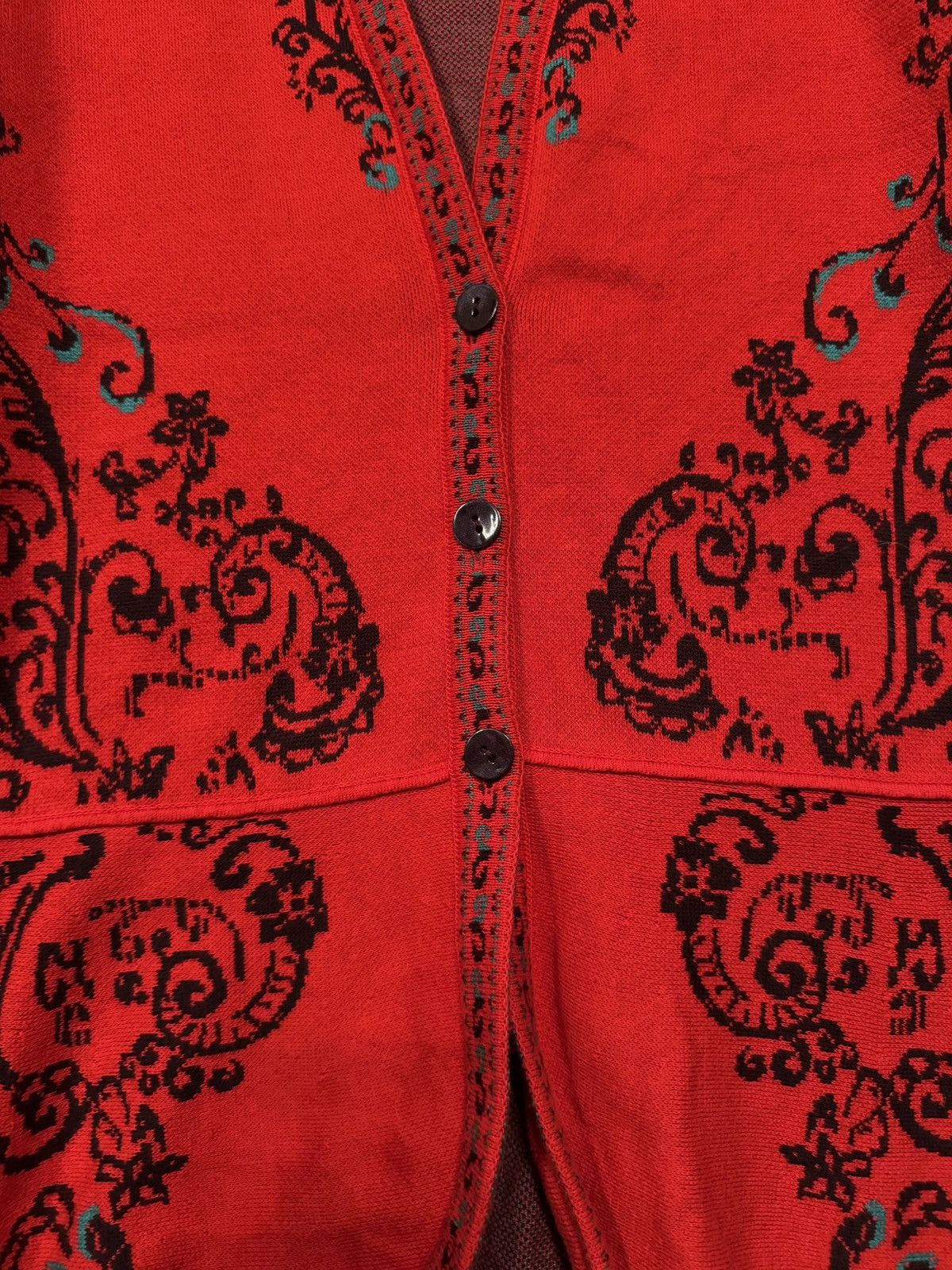 Designer Ivko avant garde jacquard cardigan sweater Size S / US 4 / IT 40 - 4 Thumbnail
