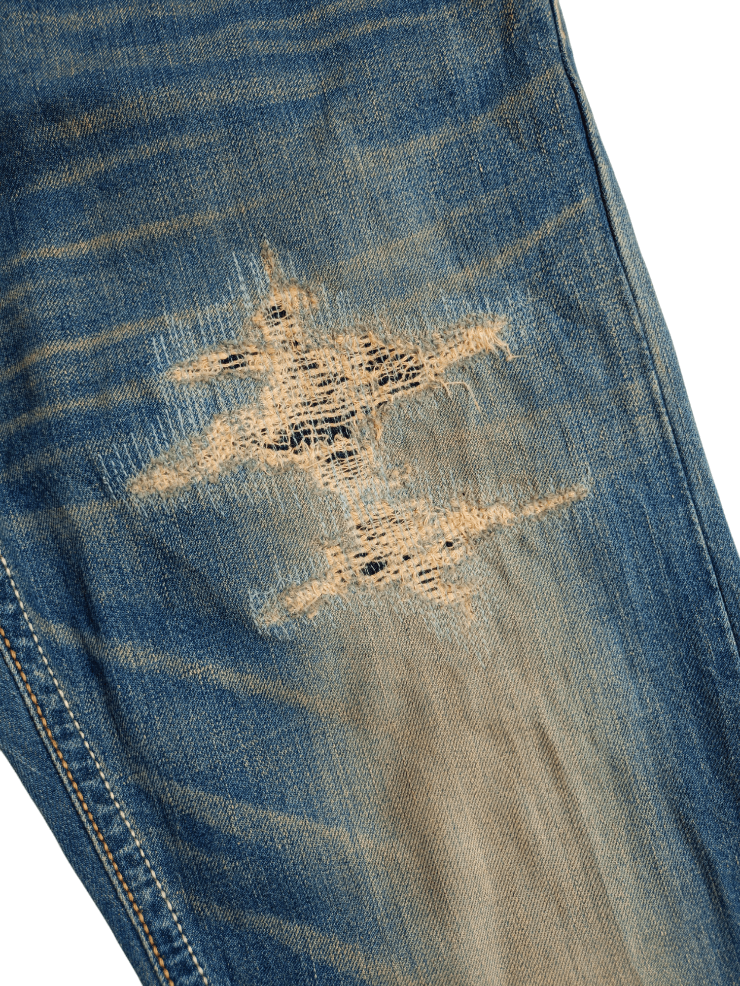 Edwin × Vintage Edwin Exclusive Vintage Denim Regular Distressed Jeans Size US 32 / EU 48 - 4 Thumbnail