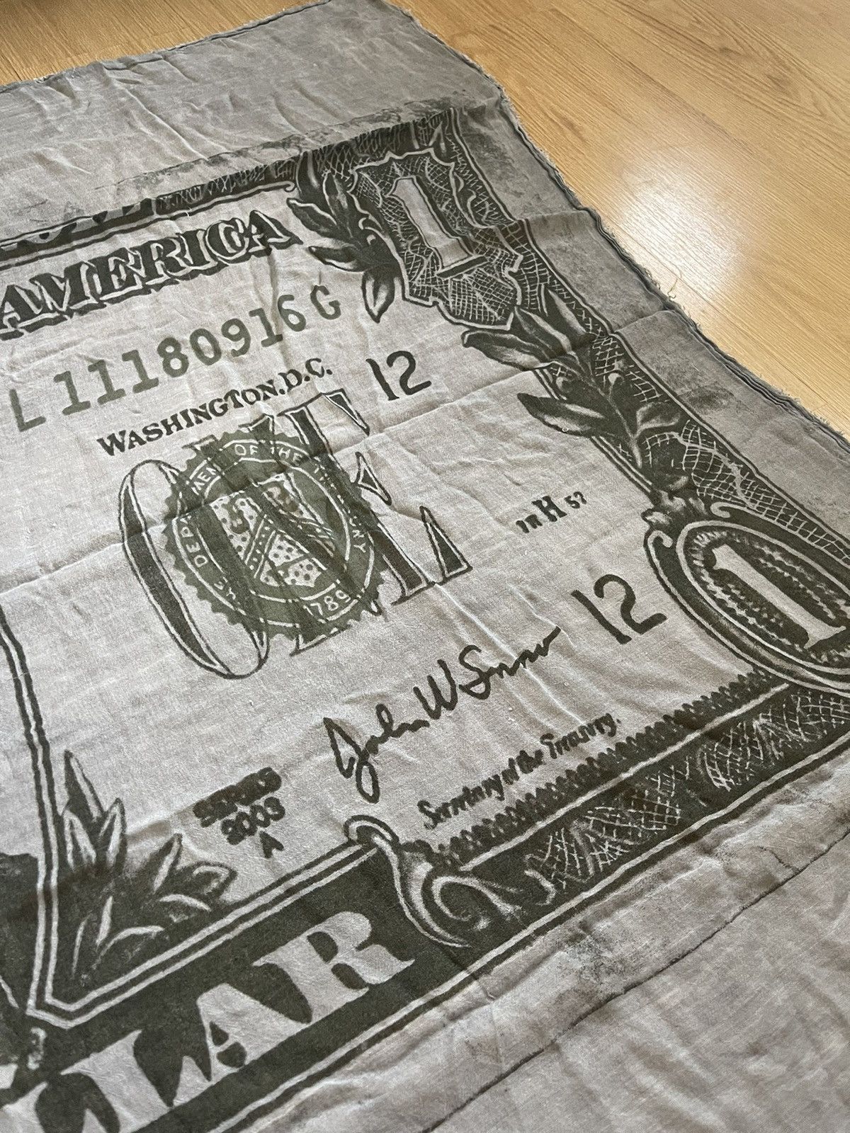 Other George Washington Money Dollar Pattern Huge Scarf Size ONE SIZE - 5 Thumbnail
