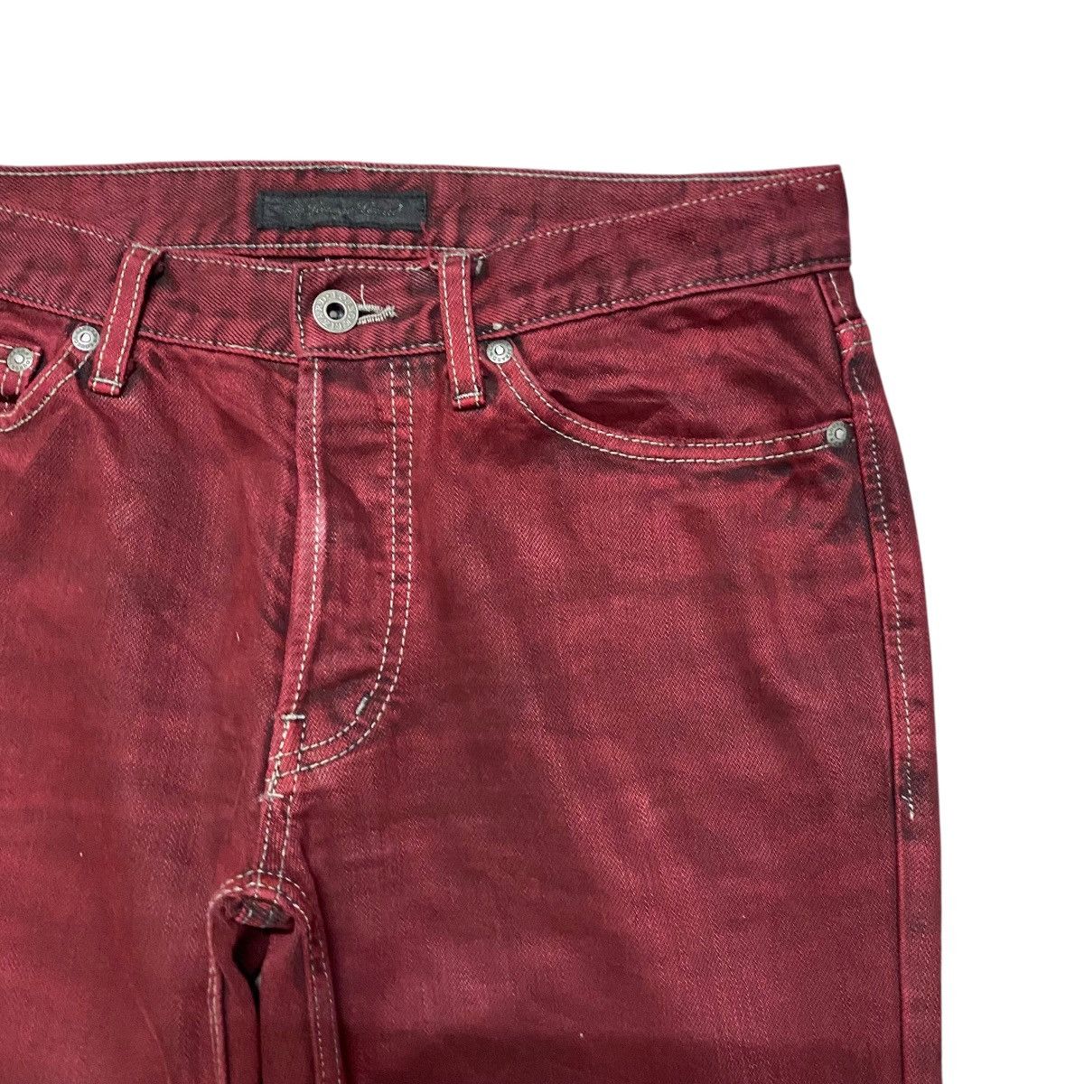 Lounge Lizard Lounge Lizard Red Blood Denim Jeans Size US 30 / EU 46 - 5 Thumbnail