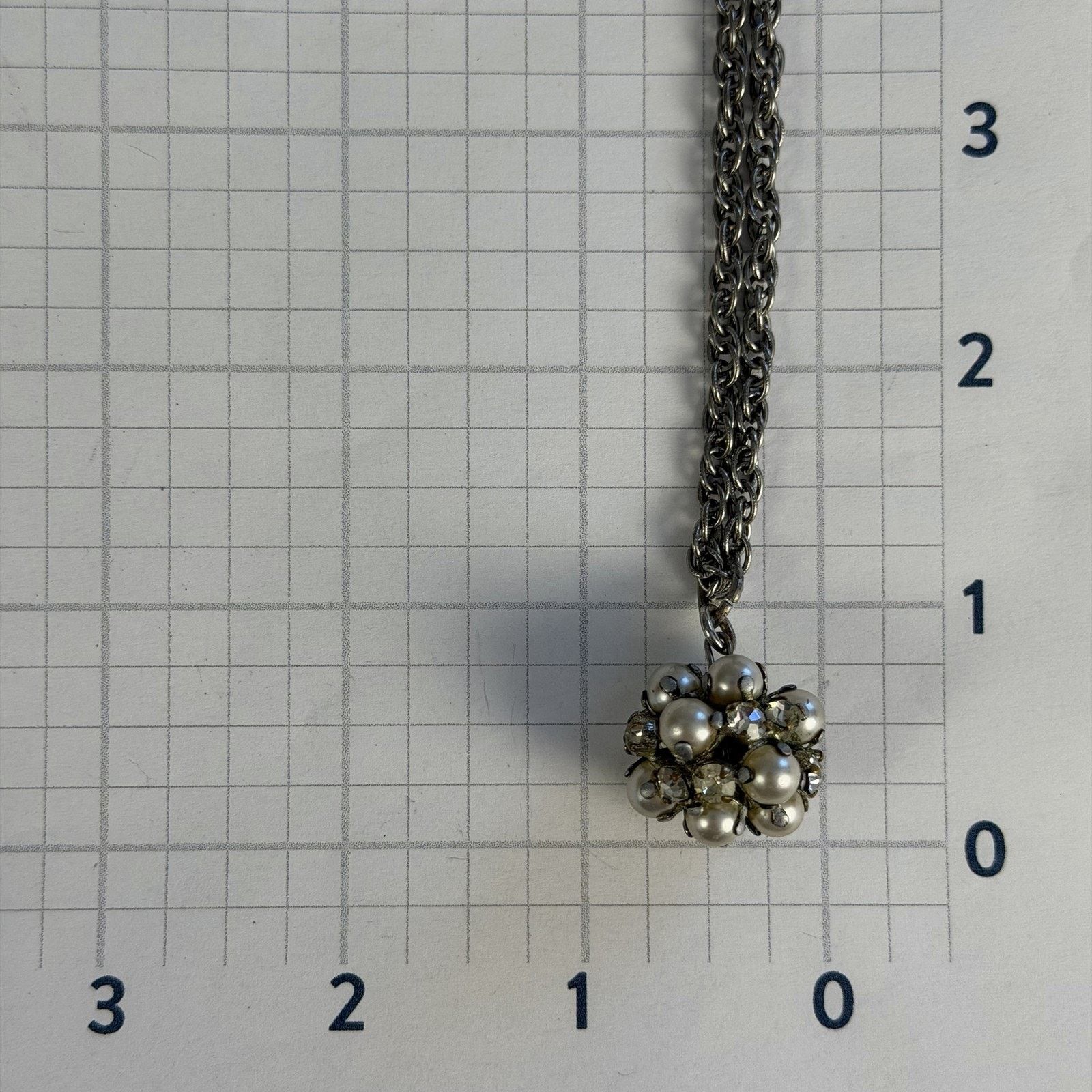 Other VTG 1950 Silver-Tone Rhinestone Faux Pearl Pendant Necklace Size ONE SIZE - 7 Thumbnail