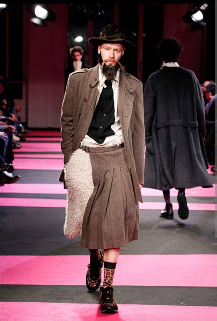 Yohji Yamamoto Pour Homme 13aw archive fur skirt Size US 35 - 1 Thumbnail