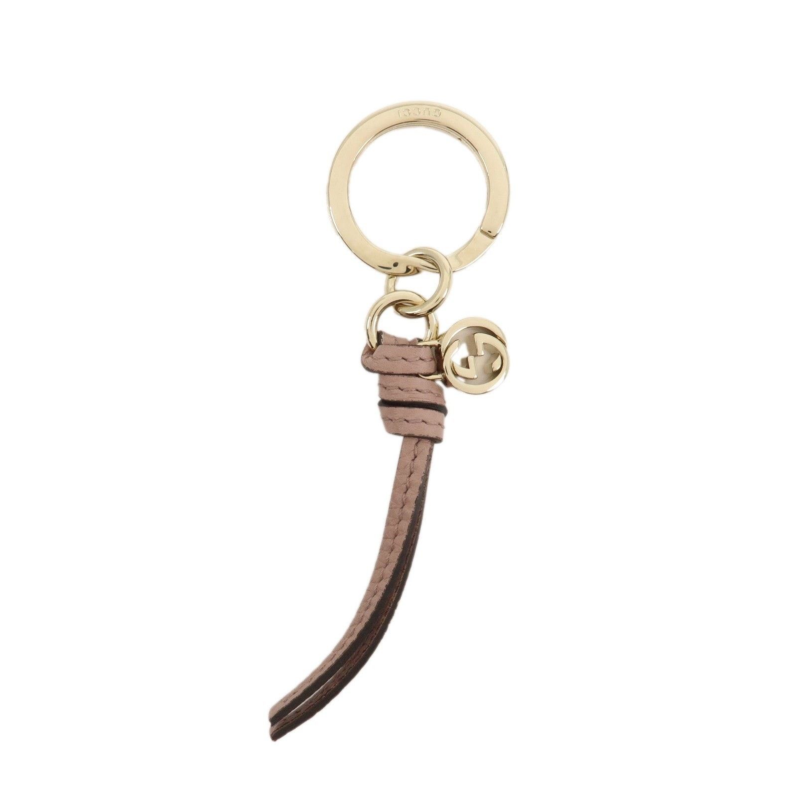 Gucci Gucci Interlocking G Calfskin Keychain Pink Size ONE SIZE - 1 Thumbnail