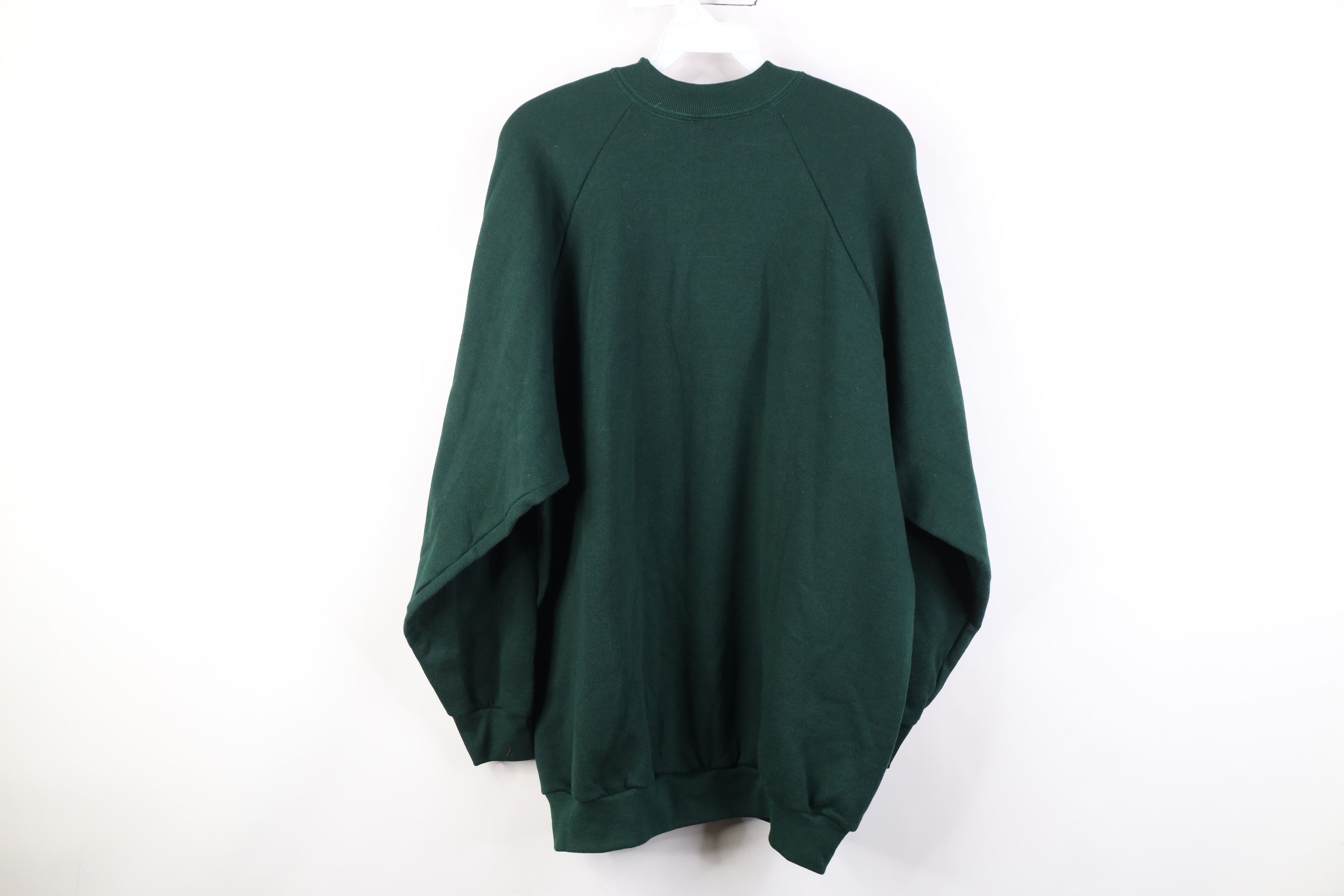 Vintage Vintage 90s Streetwear Crewneck Sweatshirt Hunter Green USA Size XL / US 12-14 / IT 48-50 - 9 Thumbnail