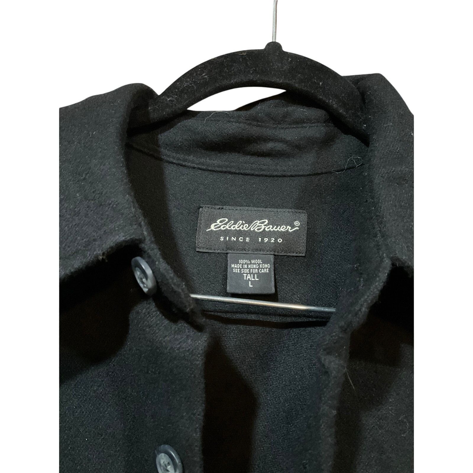 Eddie Bauer Eddie Bauer Wool Button Up Men Large Tall Black Size US L / EU 52-54 / 3 - 2 Thumbnail