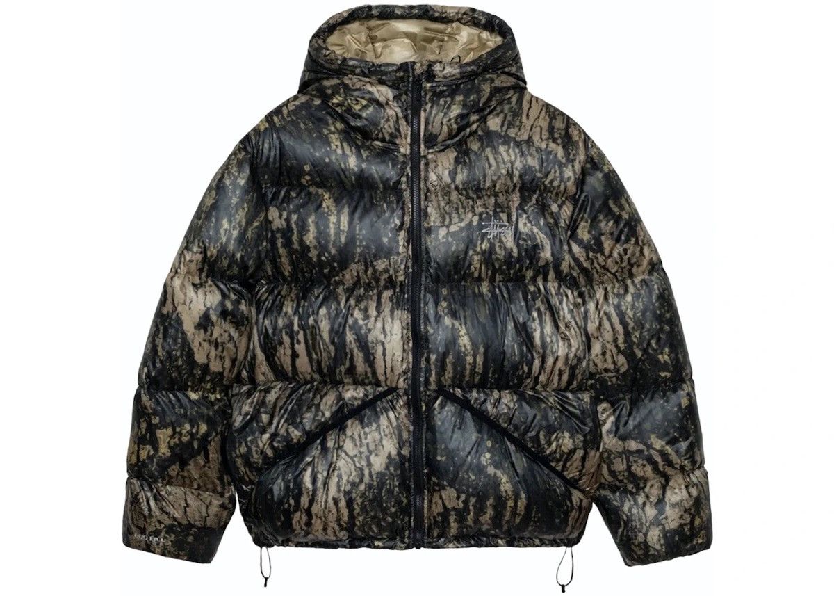 image of Stussy Down Parka Micro Ripstop Relic Camo, Men's (Size Small)