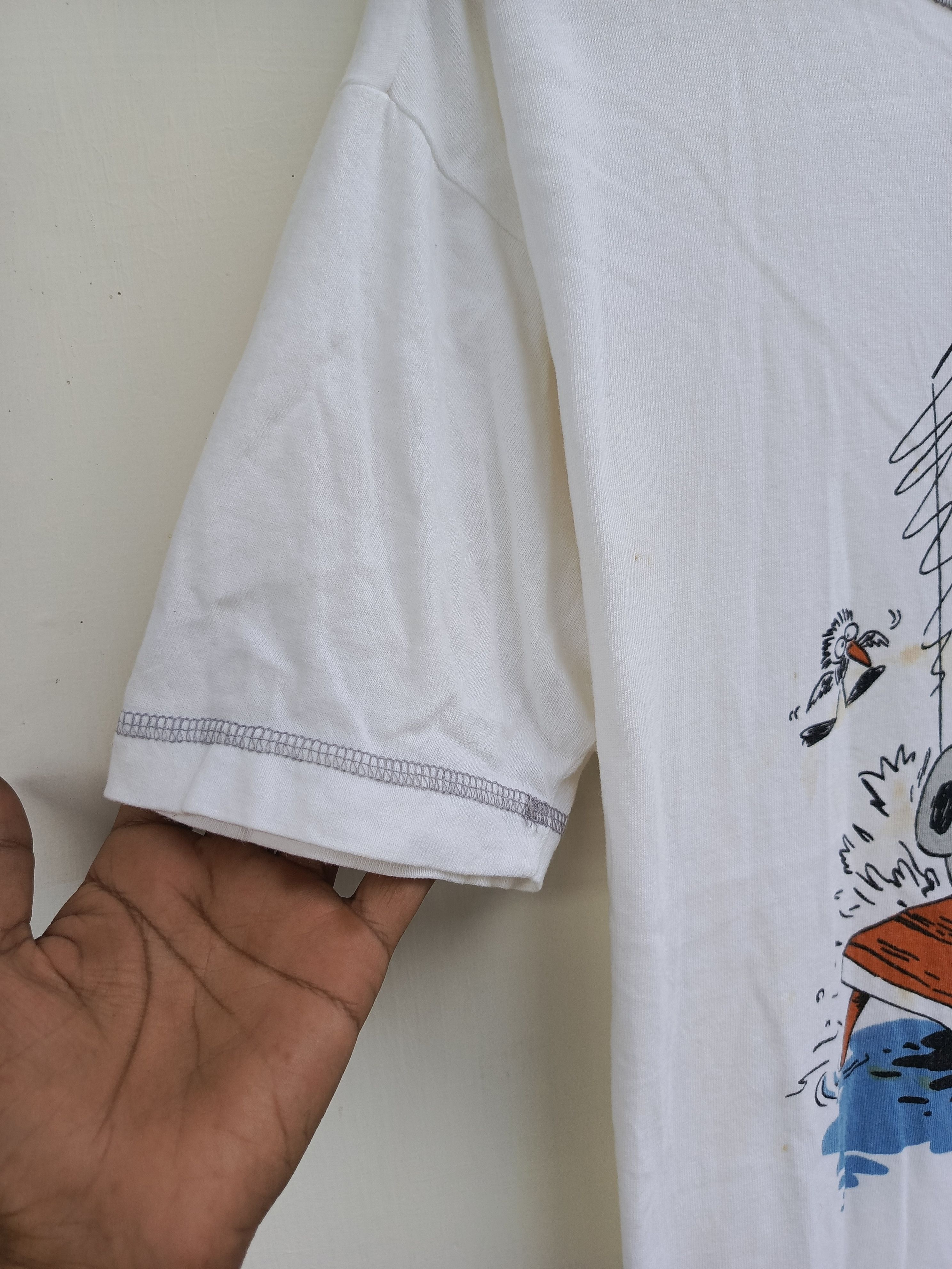 Vintage Vintage What Cats Graphic Tee Cartoon Fishing Cat Print Size US M / EU 48-50 / 2 - 5 Thumbnail