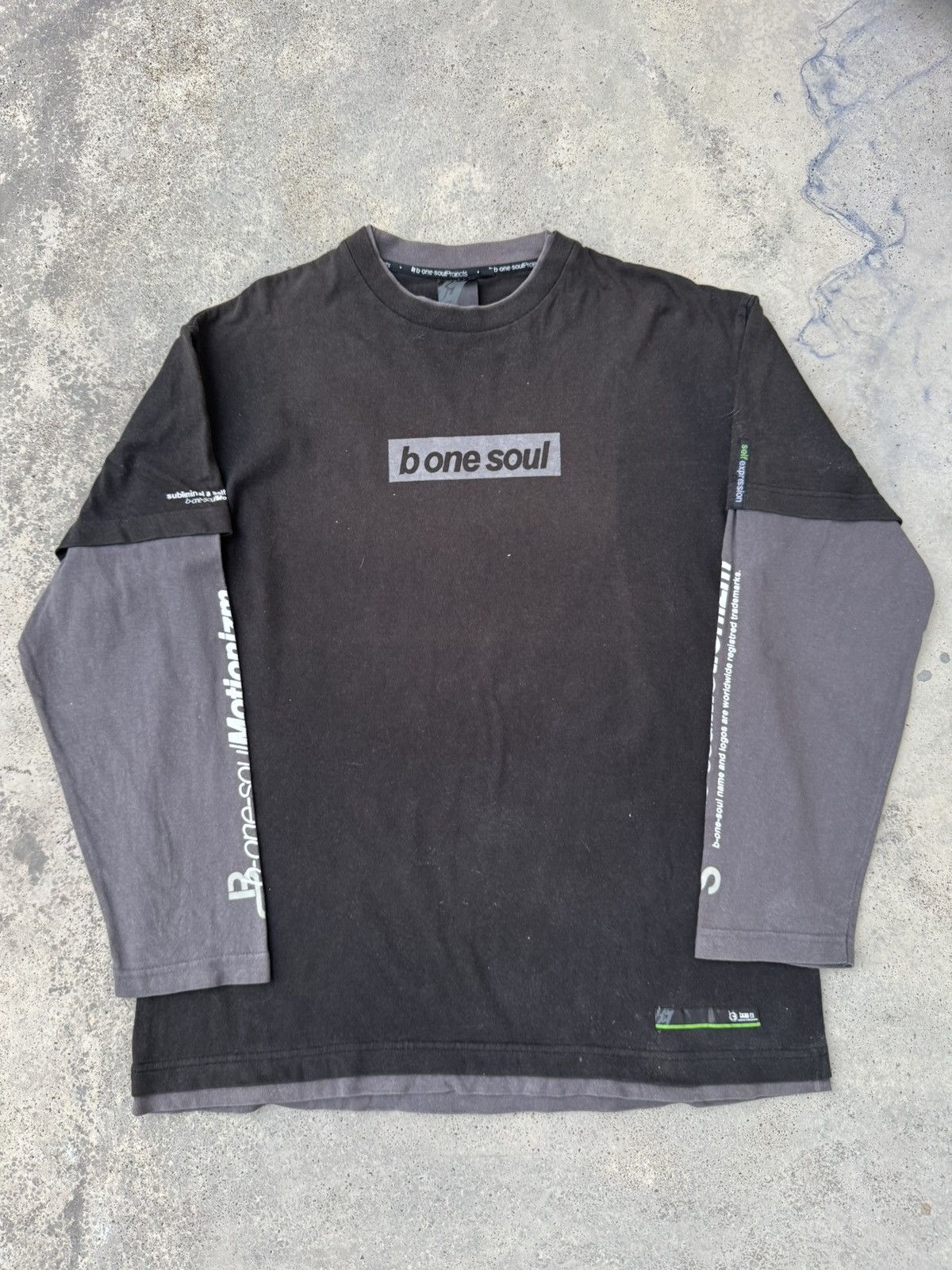 Japanese Brand 2000s Sun Faded Archival B One Soul Double Layered Size US L / EU 52-54 / 3 - 1 Thumbnail
