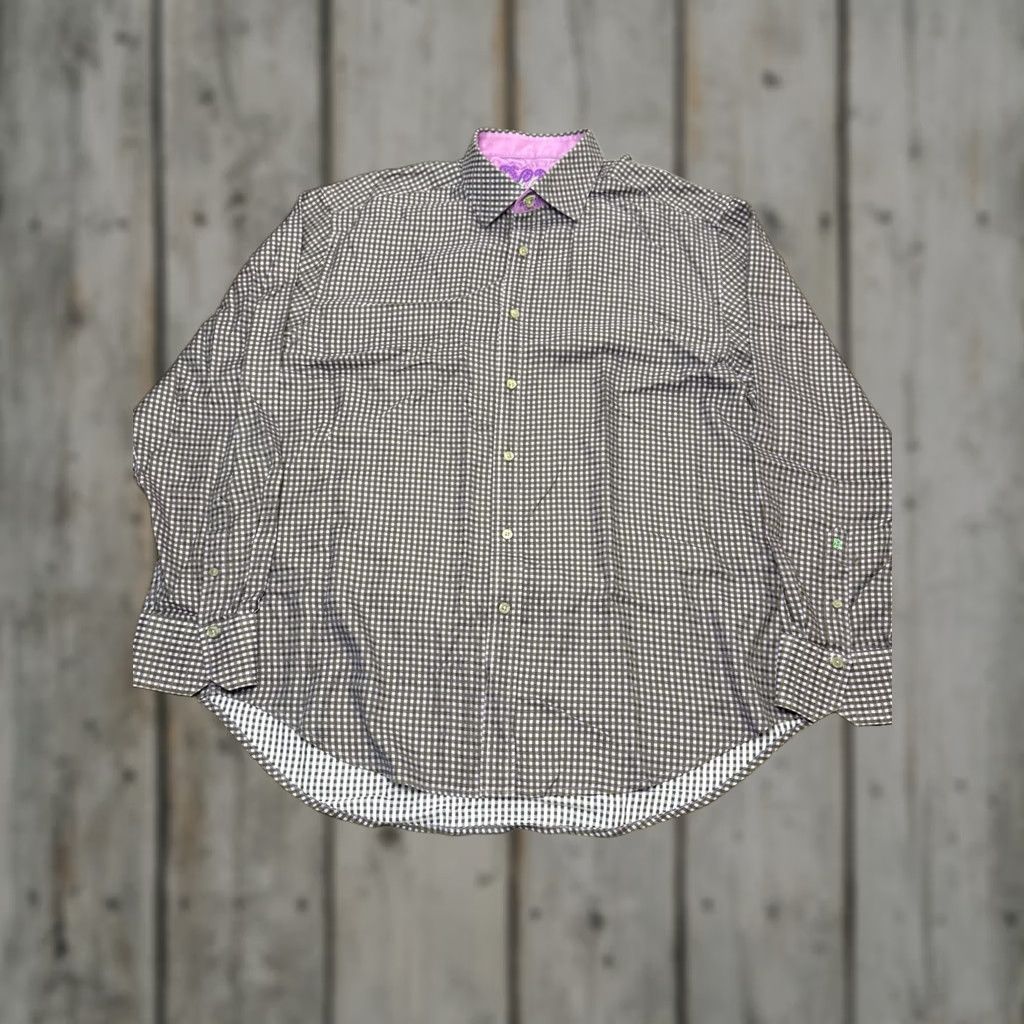 Robert Graham Robert Graham Purple Plaid Button-Down Shirt 2XL Men Long Sleeve Button-Up Casual Formal Business Party/Cocktail Wedding Vintage No Size US XXL / EU 58 / 5 - 1 Thumbnail
