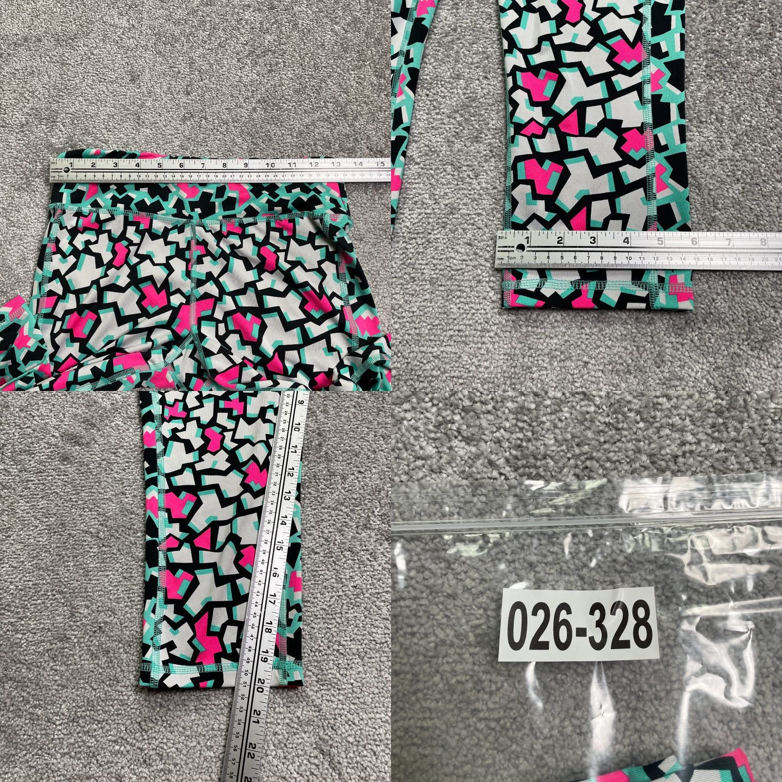 Olive LIVE LOVE DREAM Compression Leggings Womens M Multicolor Geometric 26x20 Athletic Pattern Geometric, Leggings, Activewear Womens Size 32" / US 10 / IT 46 - 8 Thumbnail