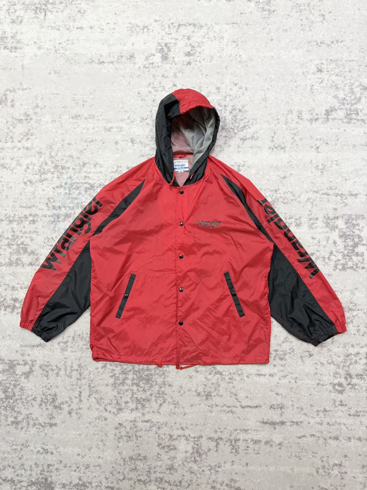 Wrangler VINTAGE 90s WRANGLER SPORTS BIGLOGO HIT COACH WINDBREAKER Size US XL / EU 56 / 4 - 3 Thumbnail