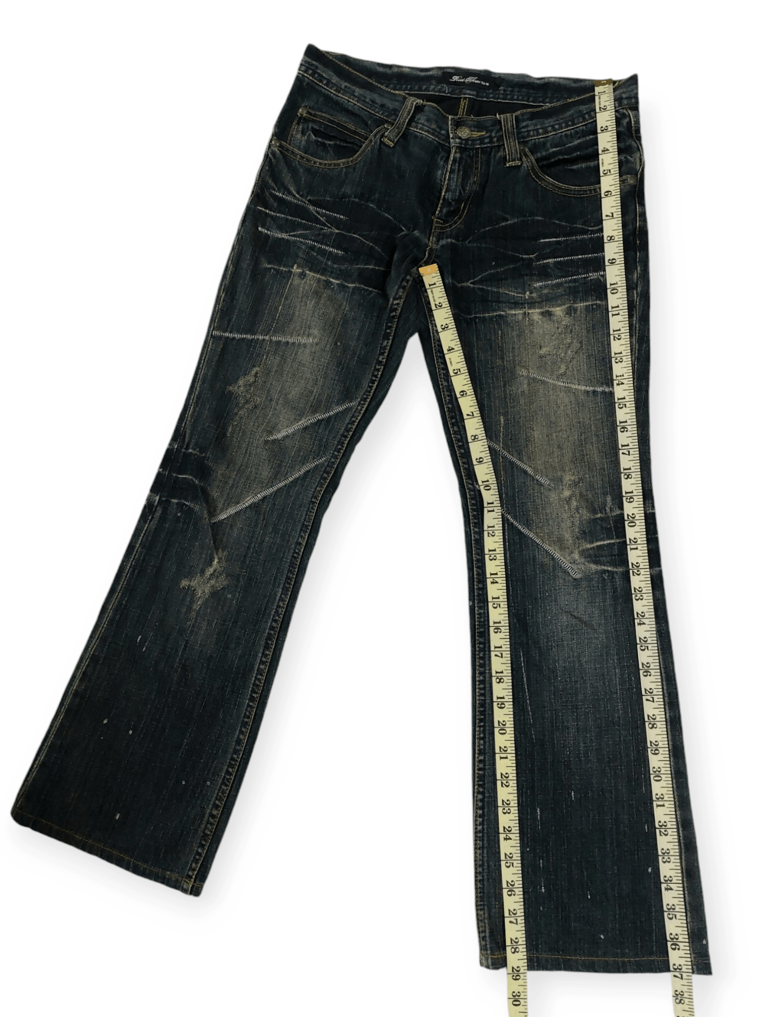 Designer 🔥 Flare Punk Root Three Style Denim Size US 30 / EU 46 - 13 Thumbnail