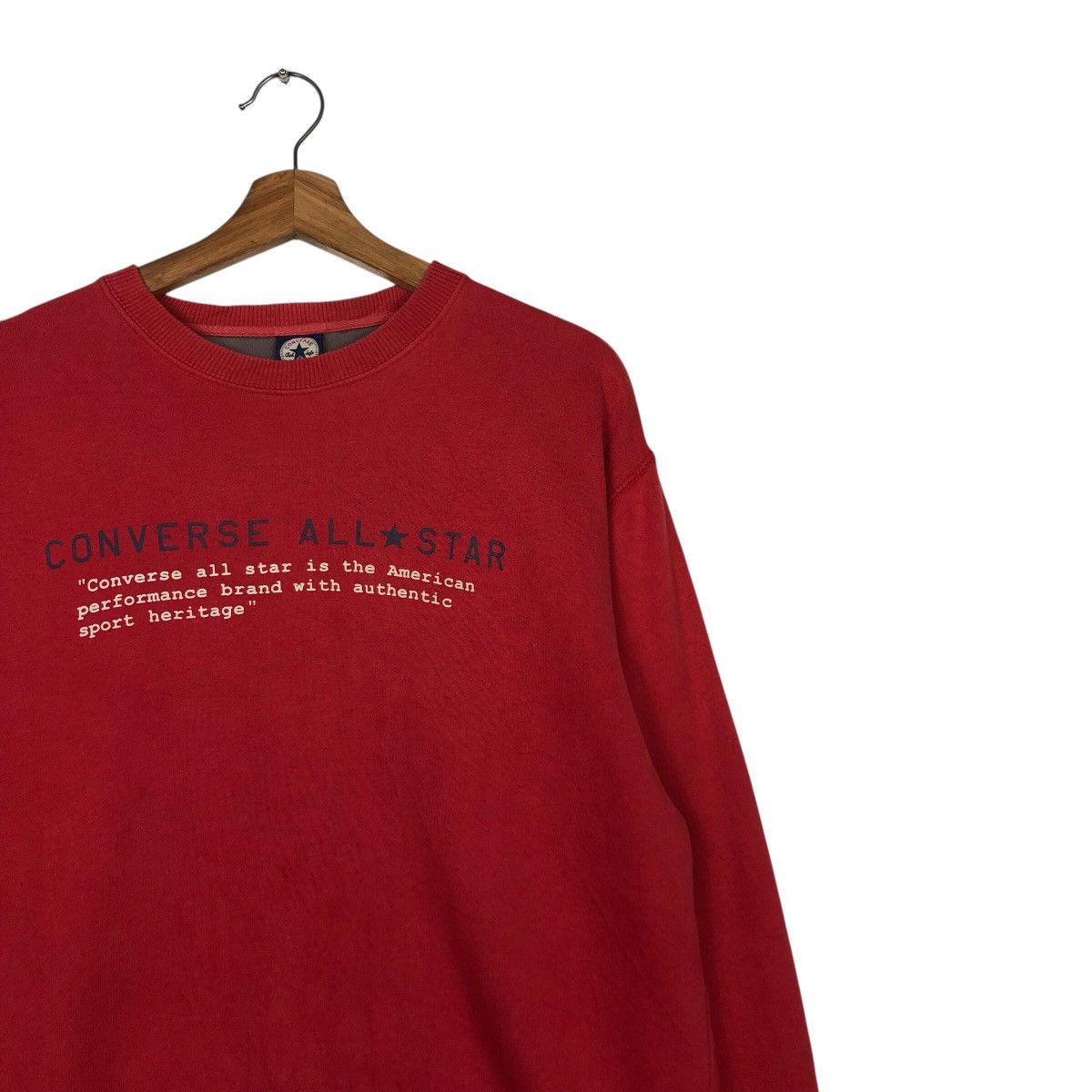 Japanese Brand 📌Vintage Sweatshirt Converse All Star Big Logo Size US M / EU 48-50 / 2 - 7 Thumbnail