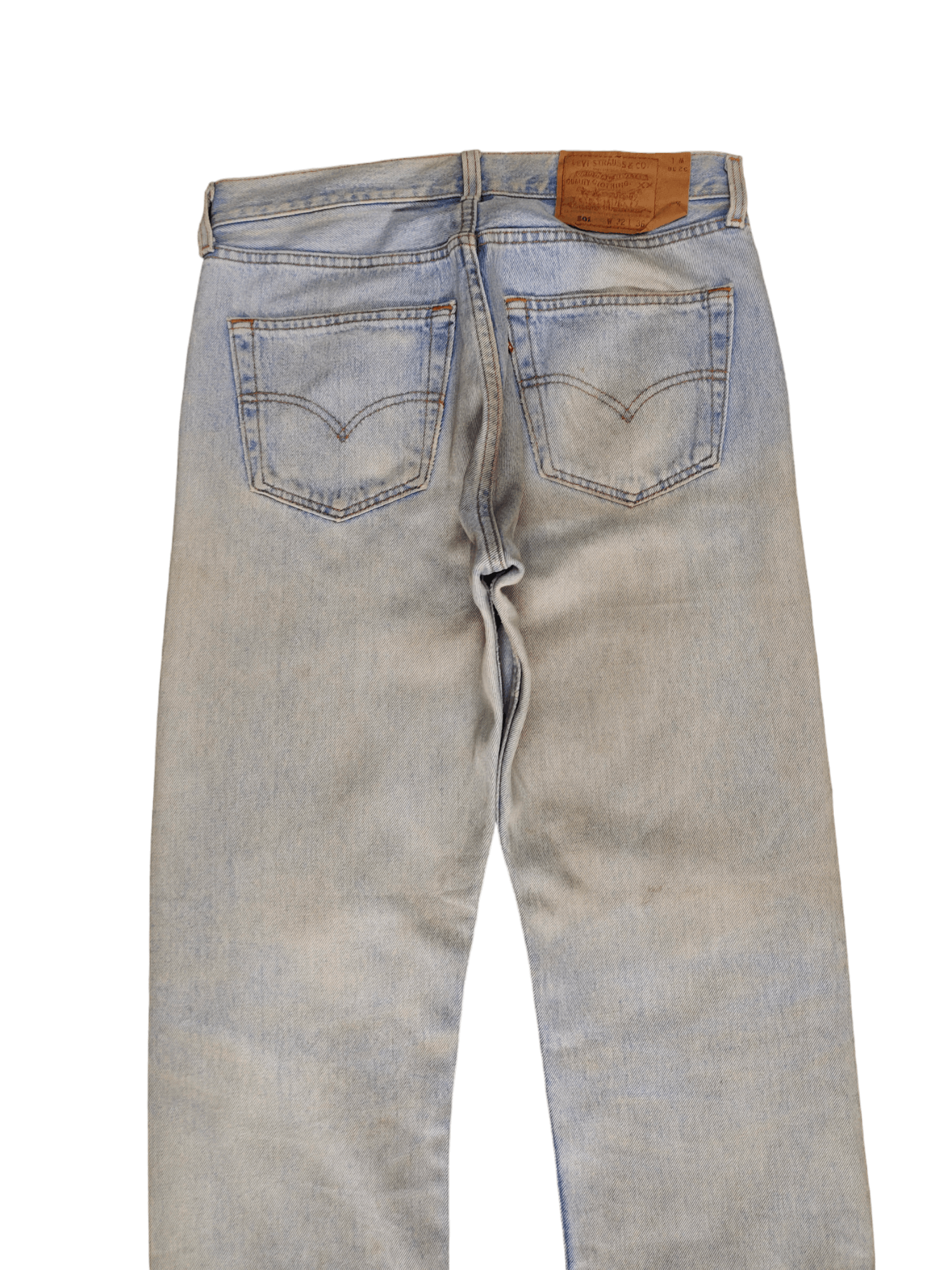 Levi's Vintage 90s Levis 501 Distress Rusty Faded Denim Jeans Size US 31 - 12 Thumbnail