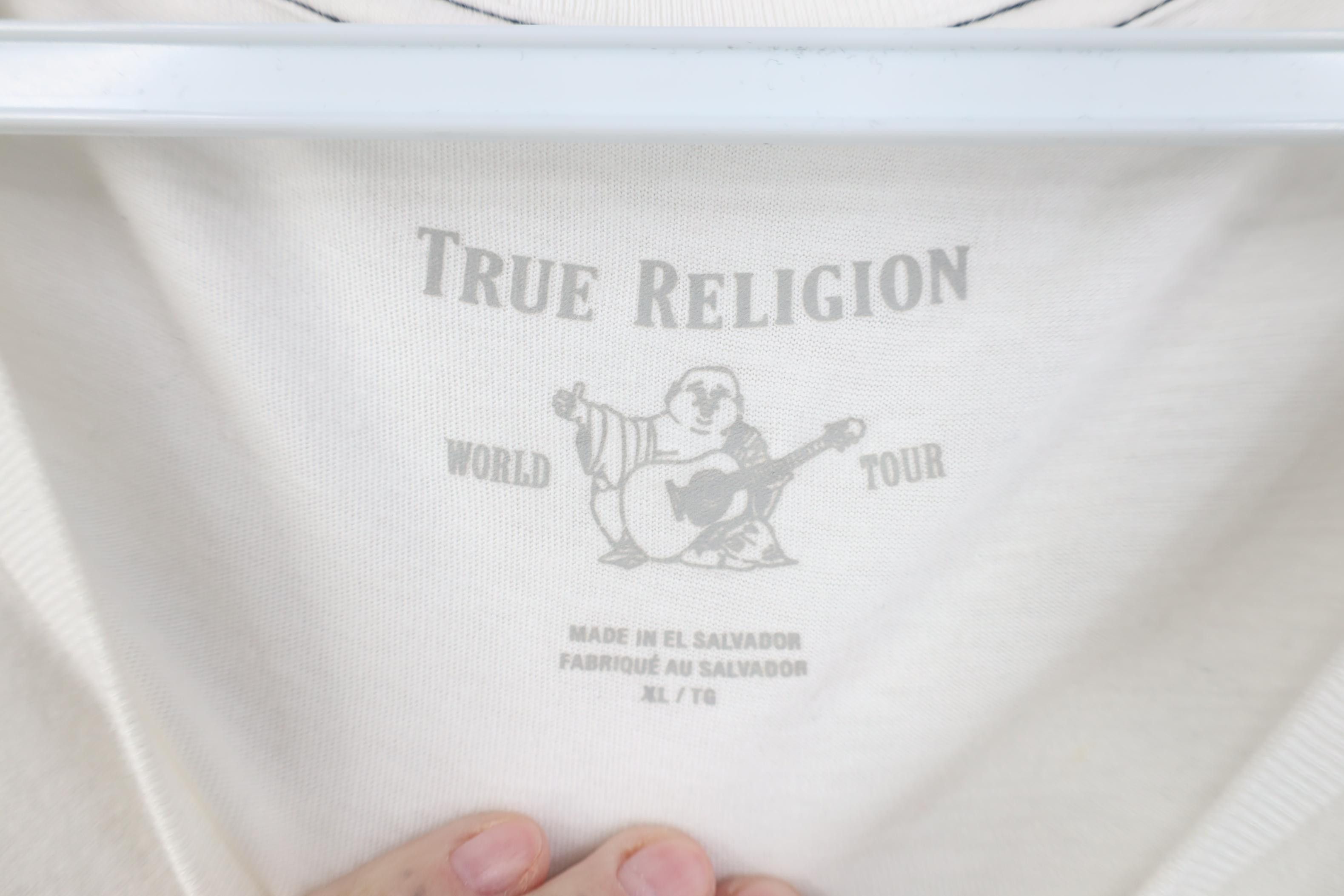 True Religion True Religion Dye Buddha Short Sleeve T-Shirt White Cotton Size US XL / EU 56 / 4 - 6 Thumbnail