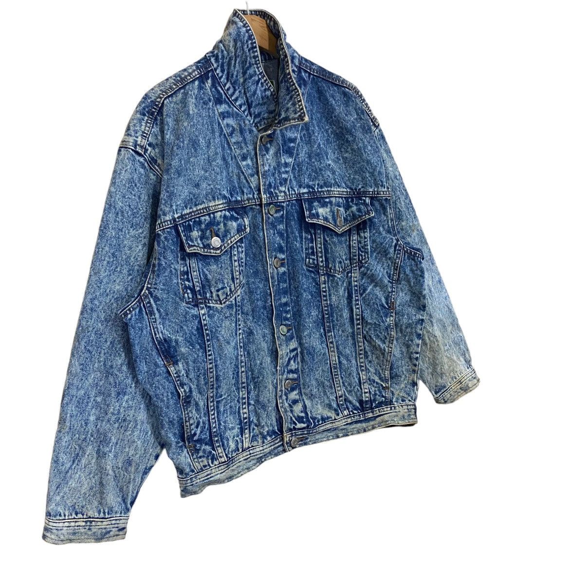Japanese Brand VINTAGE SUPERWASHDENIM ACID WASH 13oz DENIM JACKET Size US M / EU 48-50 / 2 - 2 Thumbnail