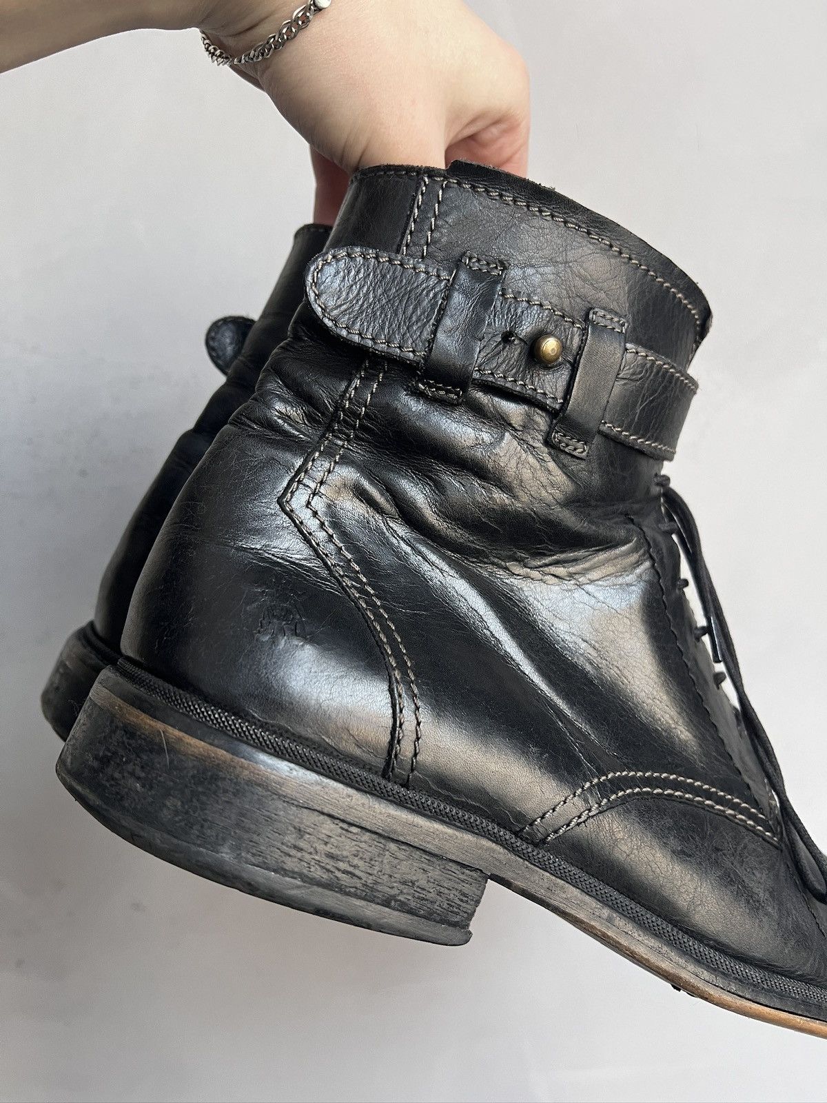 Fly London Fly London Leather Boots Black Avant Garde guidi style y2k Size US 10 / EU 43 - 4 Thumbnail