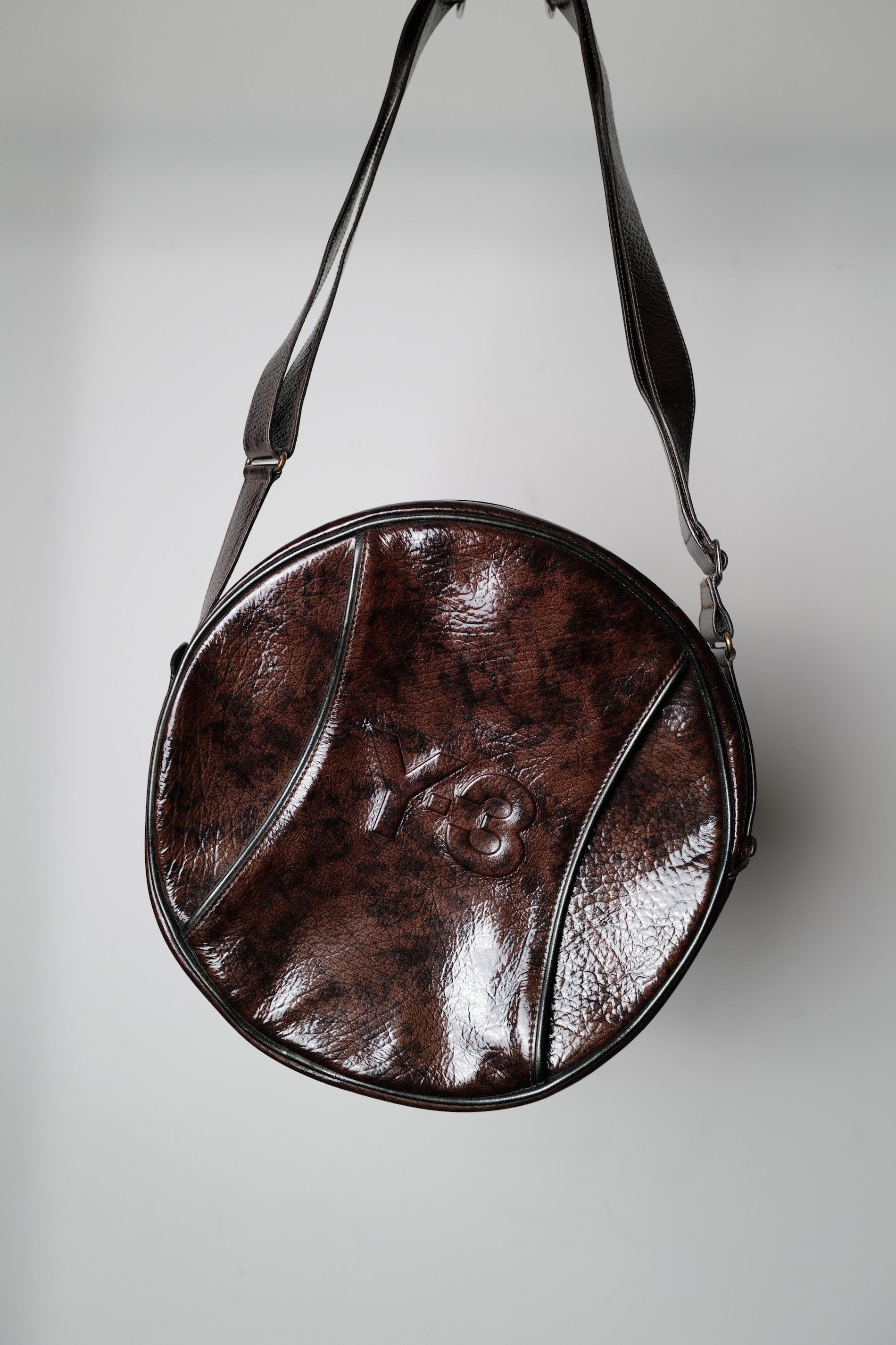Y-3 Y-3 ROUND LEATHER BAG RARE Size ONE SIZE - 4 Thumbnail