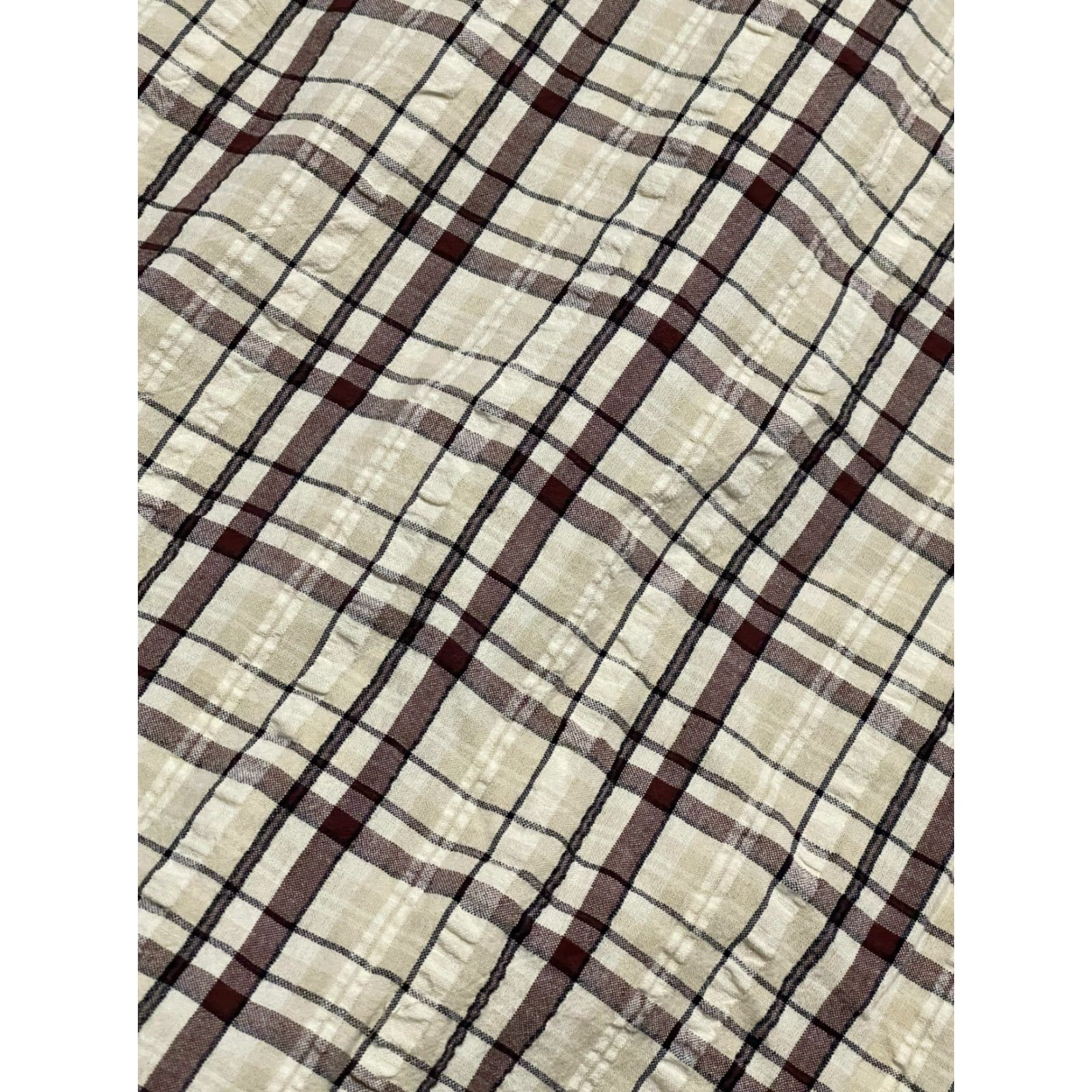 Blair Blair Shirt Women's 2XL Plaid Brown Yellow Button Up Short Sleeve Size XXL / US 16-18 / IT 52-54 - 5 Thumbnail