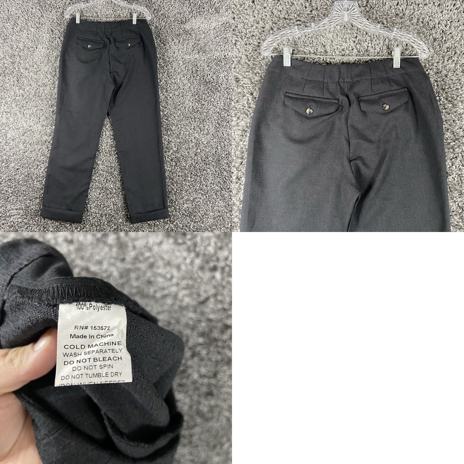 Vintage Bohme Dress Pants Women M Blue Dress Pants Womens Size 32" / US 10 / IT 46 - 8 Thumbnail