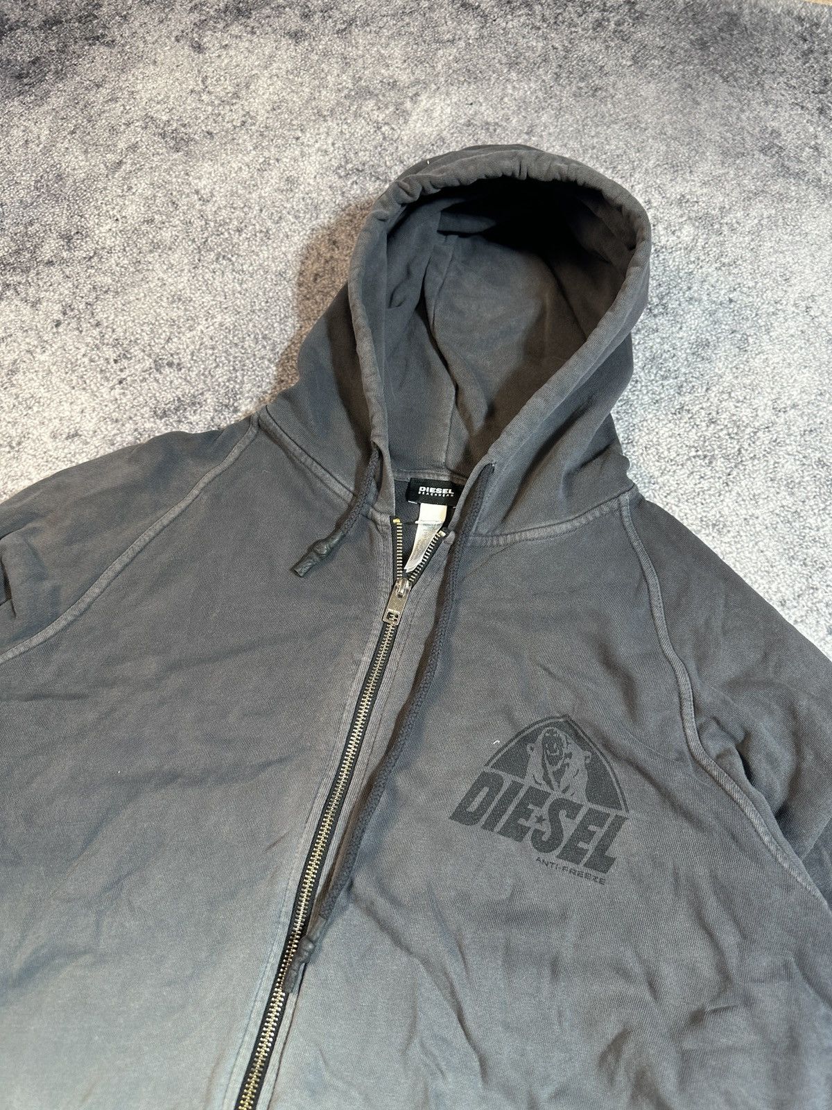 Diesel Vintage Diesel Back Big Logo Zip Up Hoodie Avant Garde Opium Size US XL / EU 56 / 4 - 5 Thumbnail