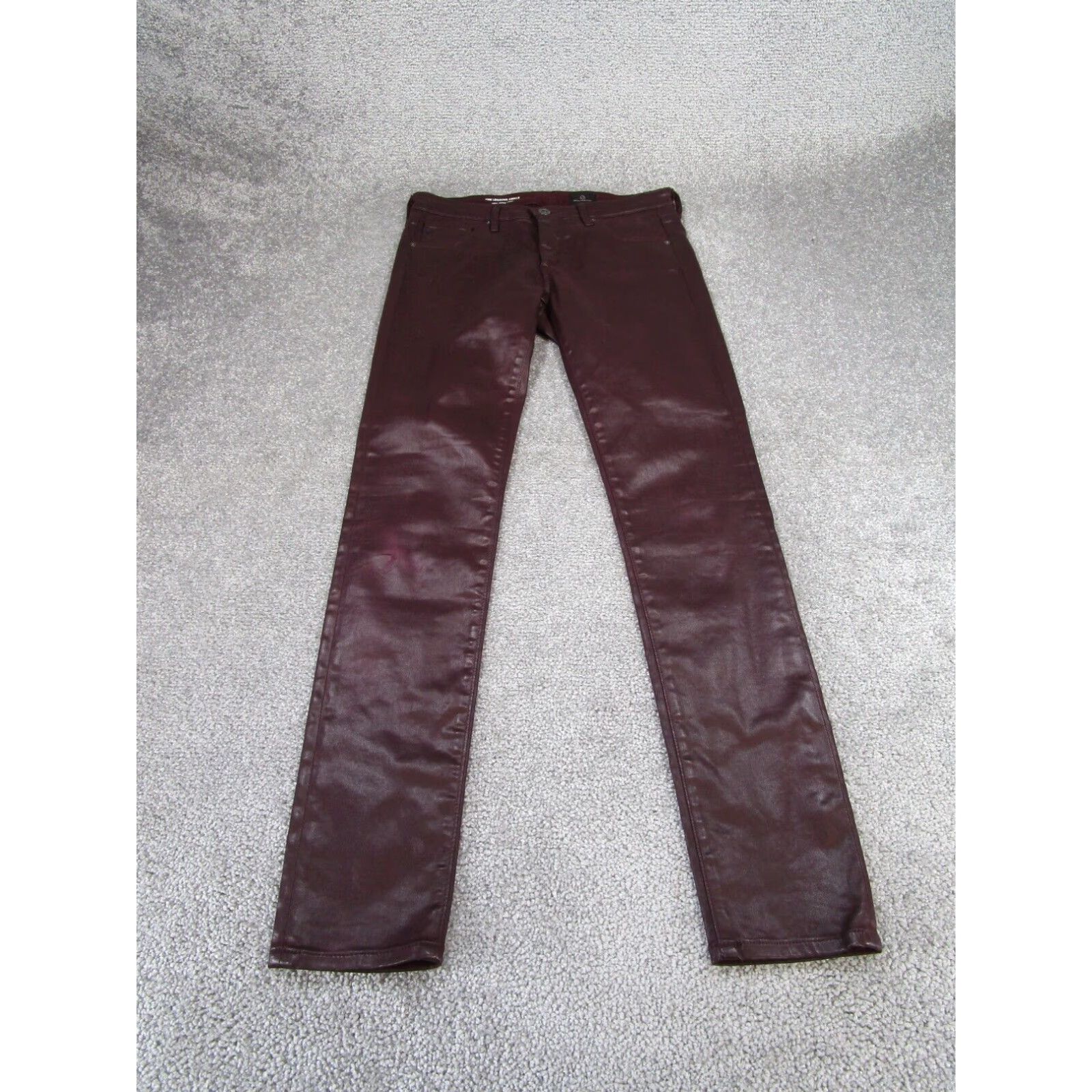 AG Jeans AG Jeans Womens The Legging Ankle Super Skinny Red Faux Leather Shiny Size 26" / US 2 / IT 38 - 1 Thumbnail