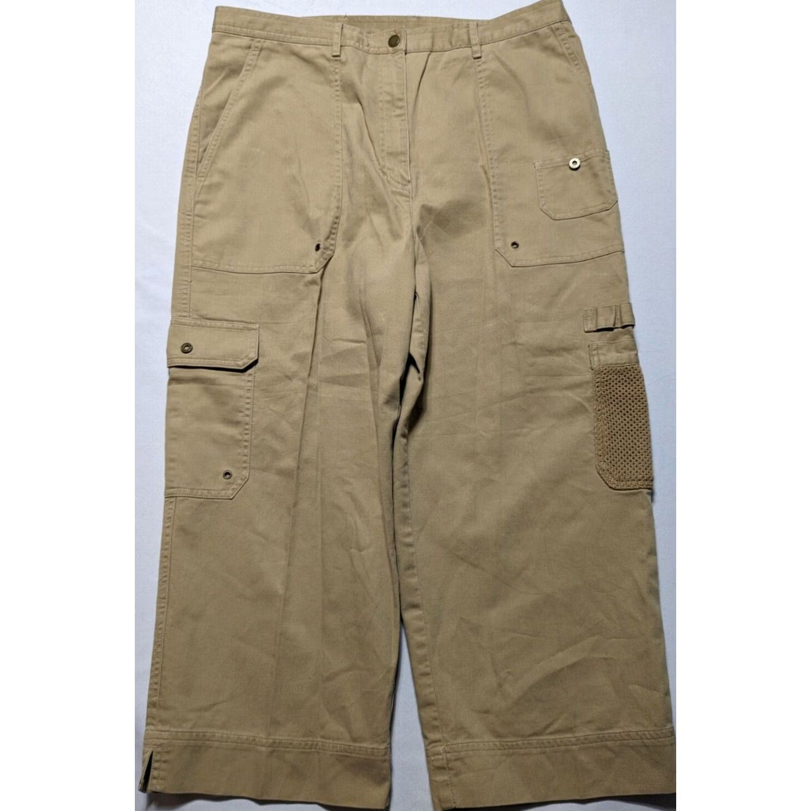 Ralph Lauren VTG LAUREN RALPH LAUREN Safari Women 12 Khaki Cotton Cropped Cargo Hunting Pants Size 34" / US 12 / IT 48 - 5 Thumbnail