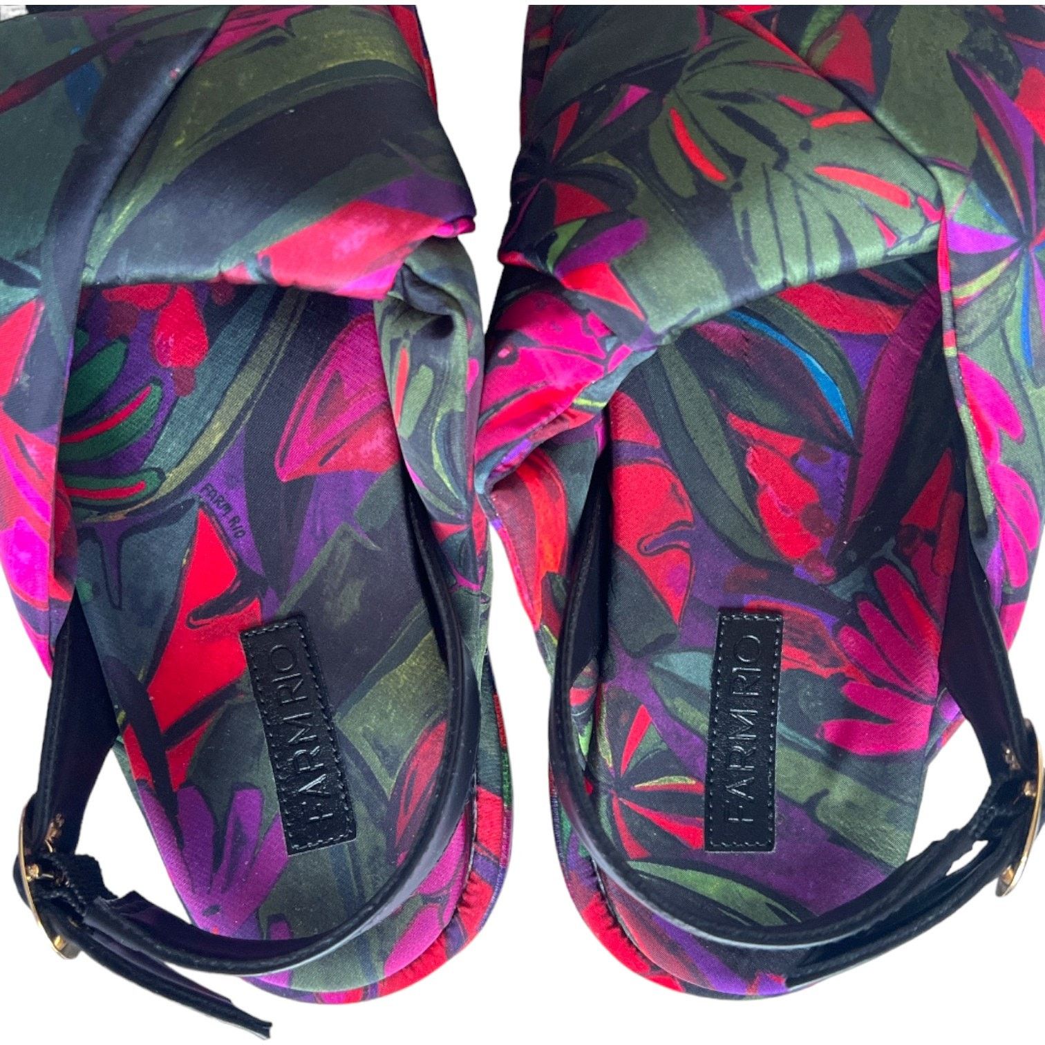 Farm Rio FARM Rio Puff Peep-Toe Slingback Sandals, US7 Size US 7 / IT 37 - 8 Thumbnail