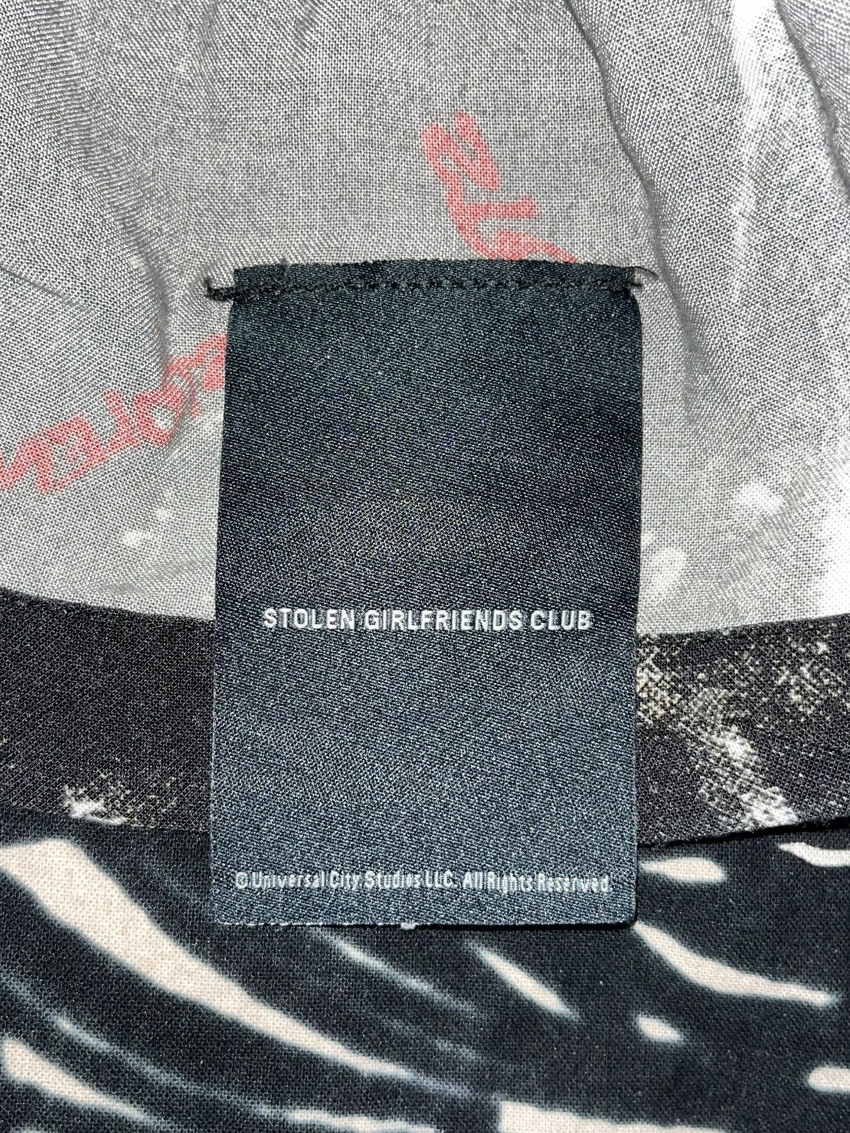 Stolen Girlfriends Club Crazy Y2K Faded Skater Grunge Jaws Movie Shark Button Up Size US M / EU 48-50 / 2 - 6 Thumbnail