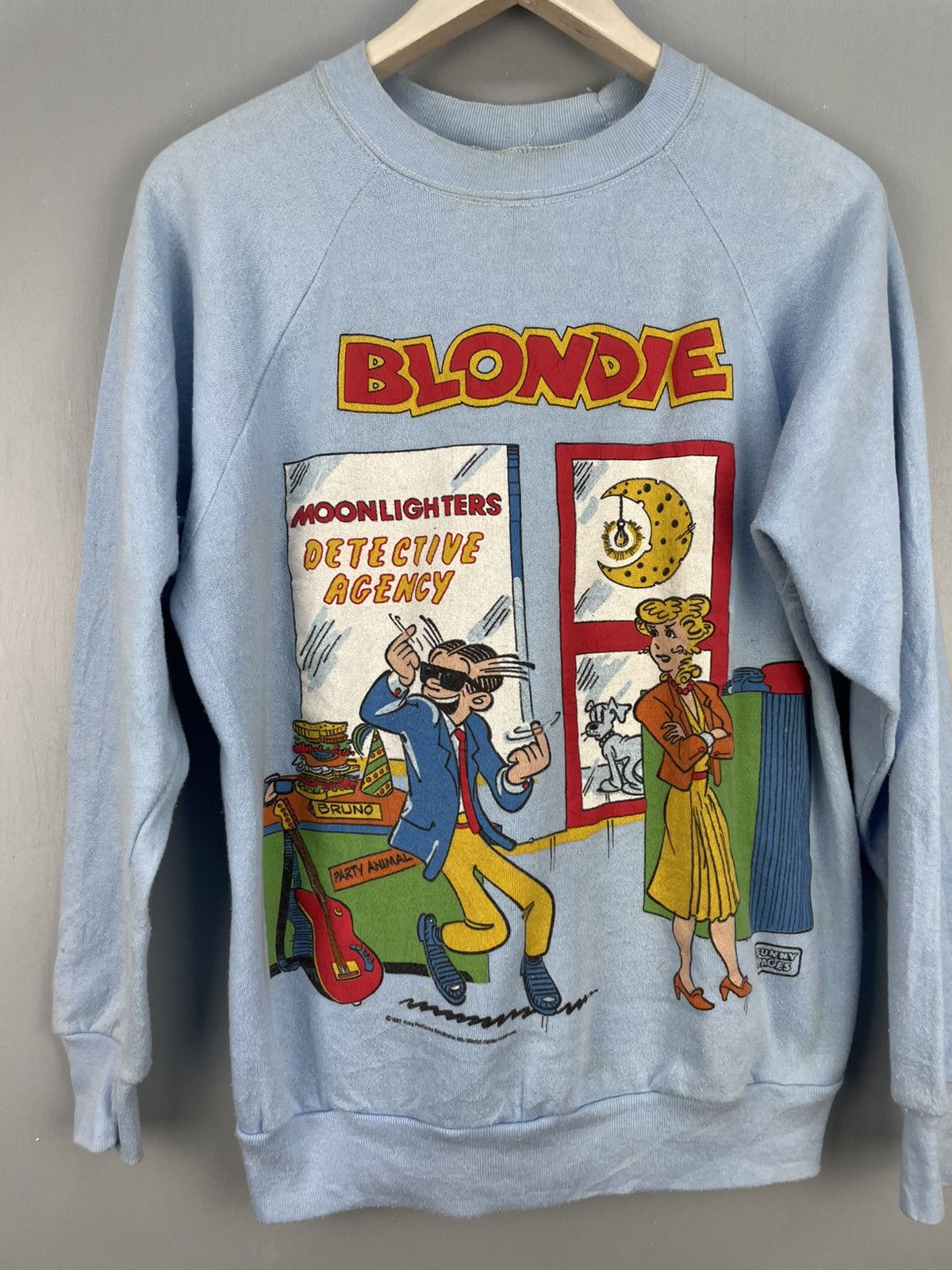 Cartoon Network Vintage 80s Blondie America comic strip sweatshirt Size US L / EU 52-54 / 3 - 3 Thumbnail