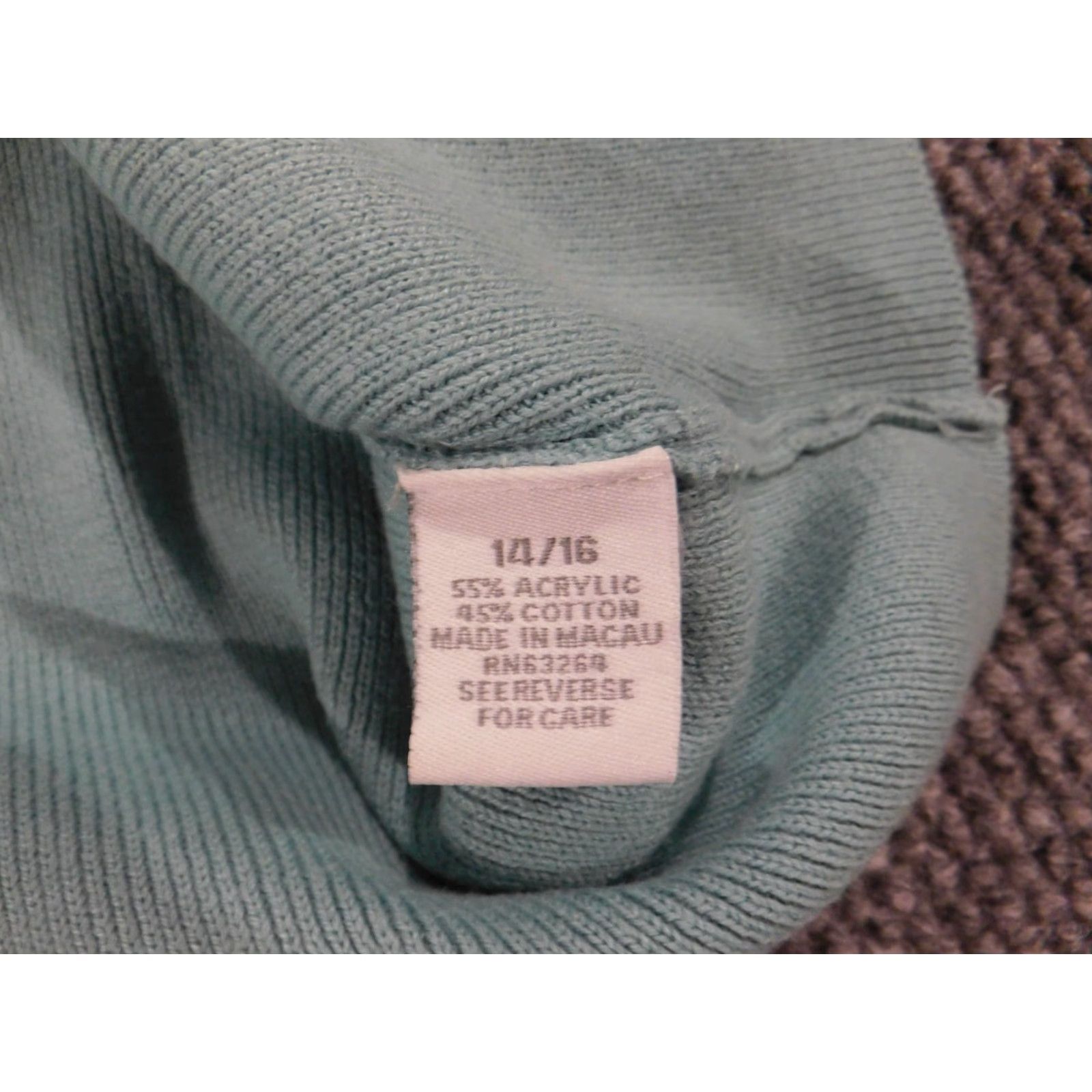 Vintage Dressbarn Womens Sweater Pullover V-Neck Blue 14 Regular Long Sleeve Knit Stretch Men No, wait—this item is Women’s, not Mens. Size XL / US 12-14 / IT 48-50 - 7 Thumbnail