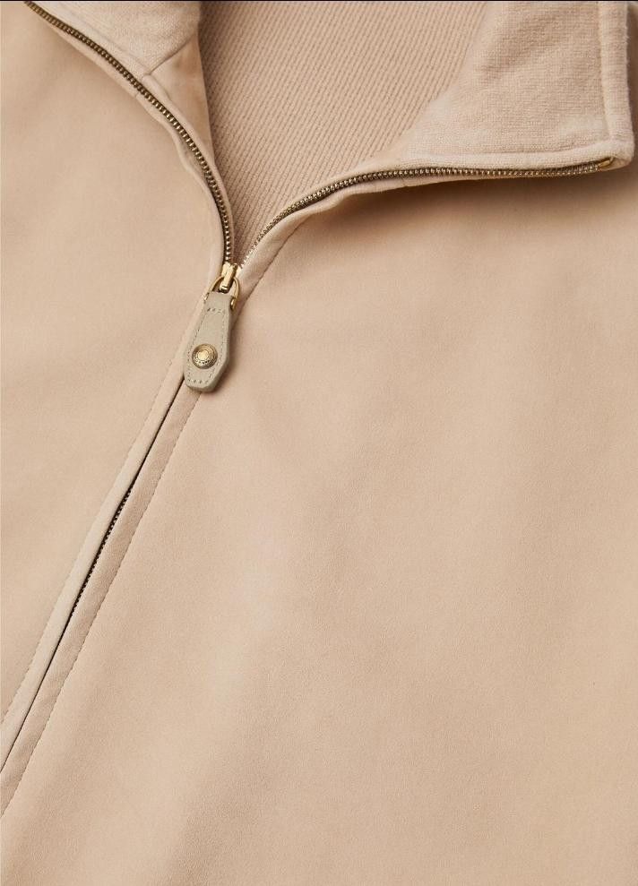 Loro Piana o1srvl11e0526 FAP2420 Sweater Bomber Jacket in Beige Size L / US 10 / IT 46 - 3 Thumbnail