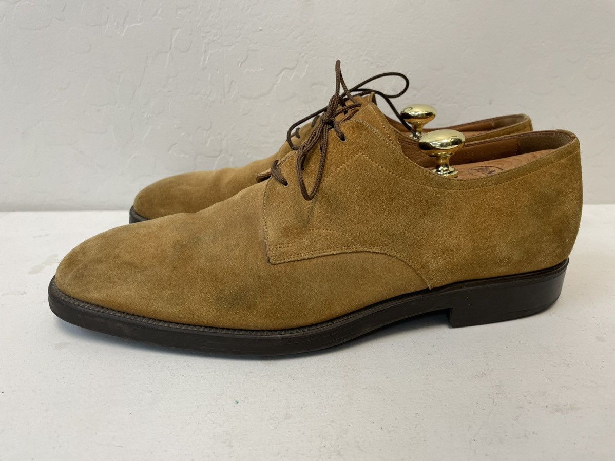 Santoni Square Toe Suede Derby Size US 12 / EU 45 - 4 Thumbnail
