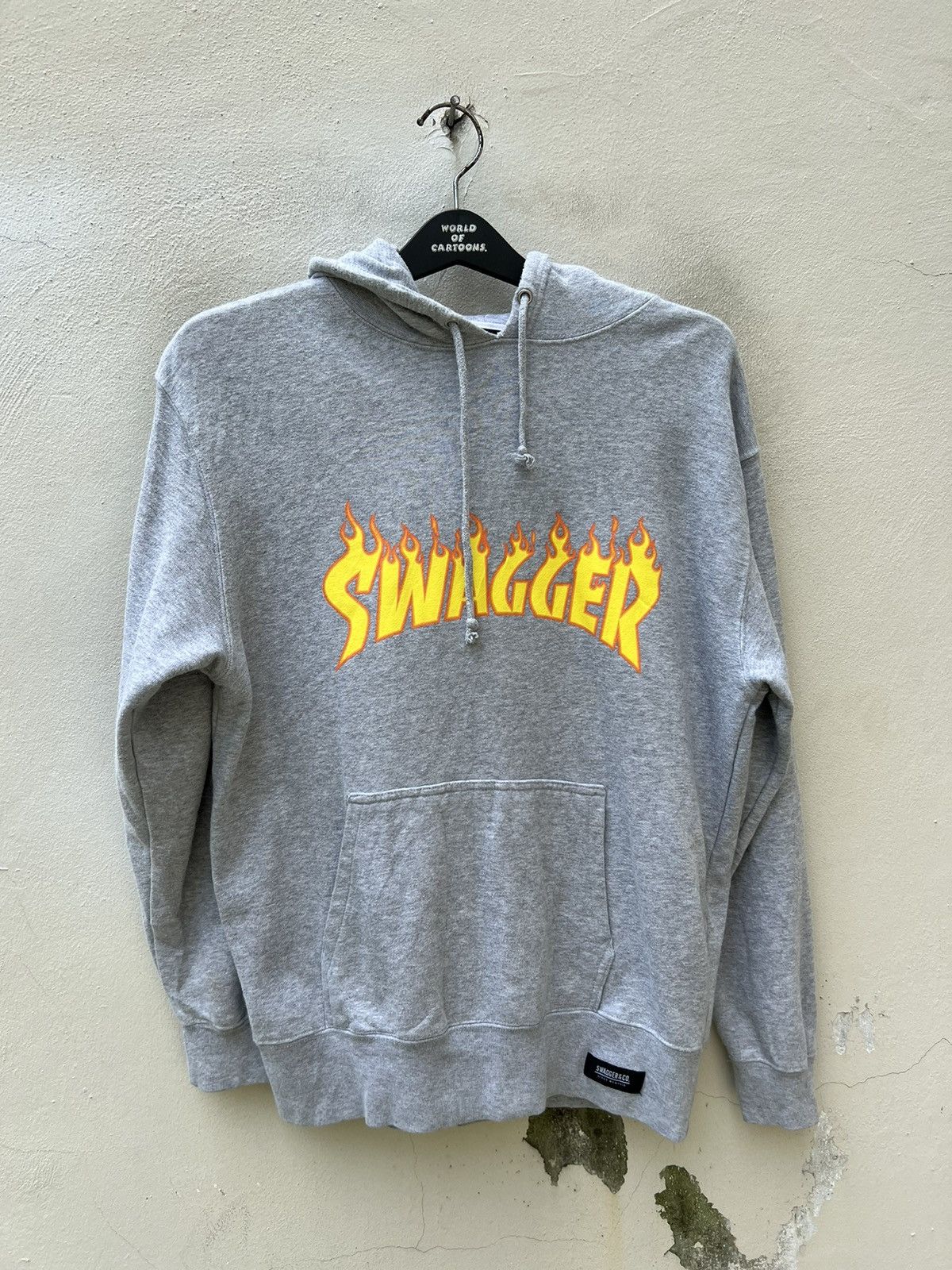 Swagger Swagger Japan Flames Spell Out Grey Hoodies Size US L / EU 52-54 / 3 - 6 Thumbnail