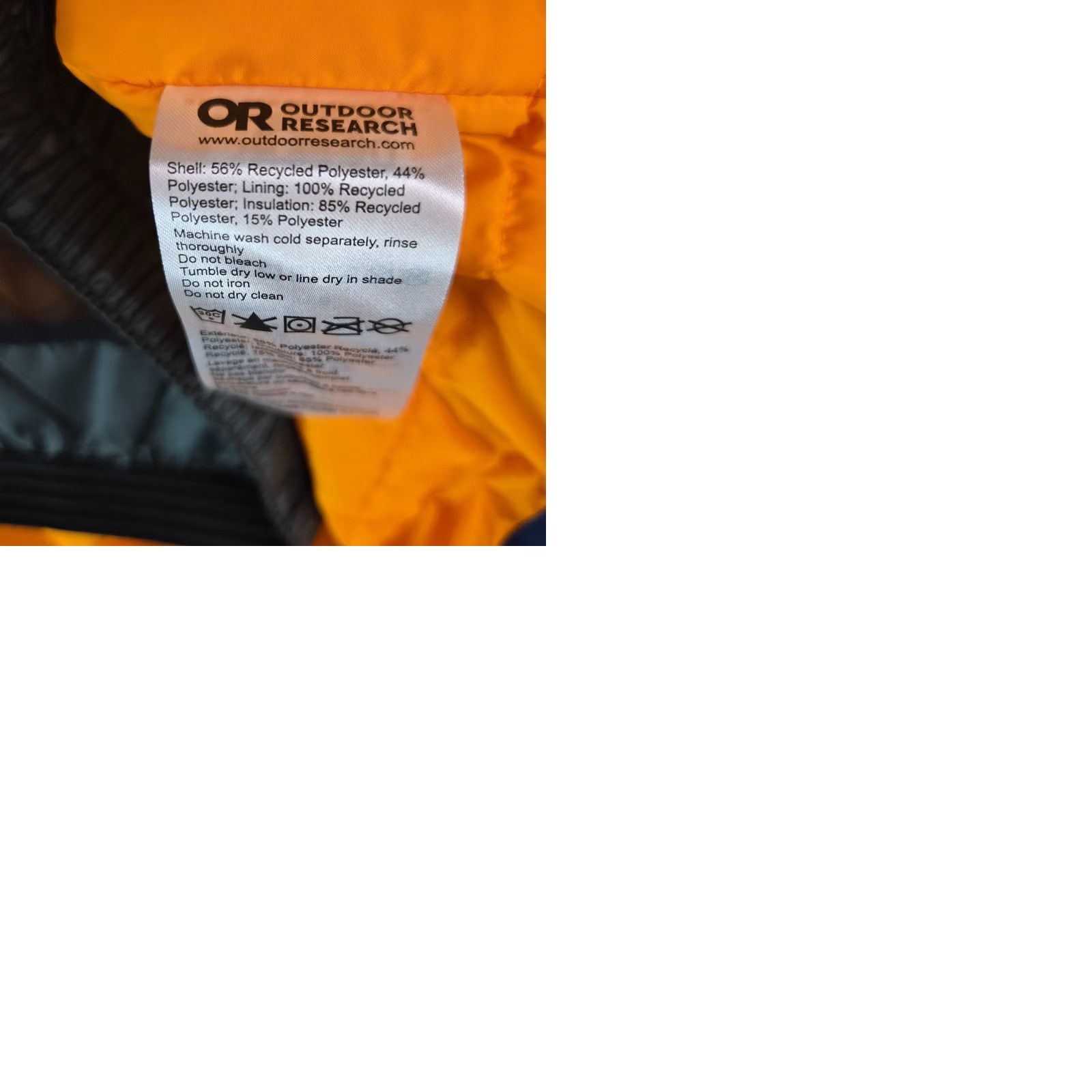 Outdoor Research Outdoor Research Jacket Mens XL Winter Full Zip Hooded Waterproof Insulated Blue Orange" Size US XL / EU 56 / 4 - 12 Thumbnail