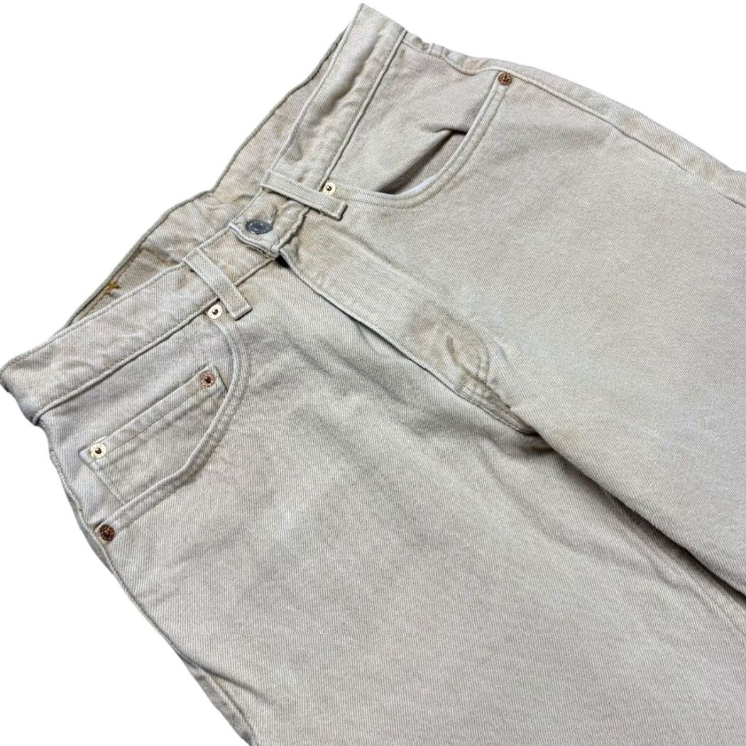 Levi's VINTAGE Levi's Jeans 550 Beige 90s Y2K Relaxed Straight Mens 30x29 Jeans - Denim Cotton Zip Button Size US 30 / EU 46 - 2 Thumbnail