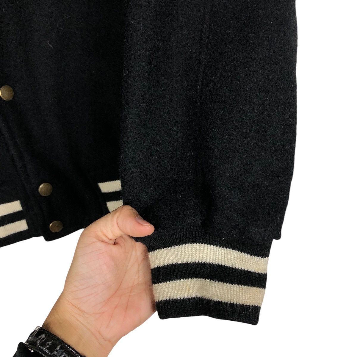 Japanese Brand 📌Vintage Wool Bomber Jacket Big Logo Will Size US M / EU 48-50 / 2 - 16 Thumbnail