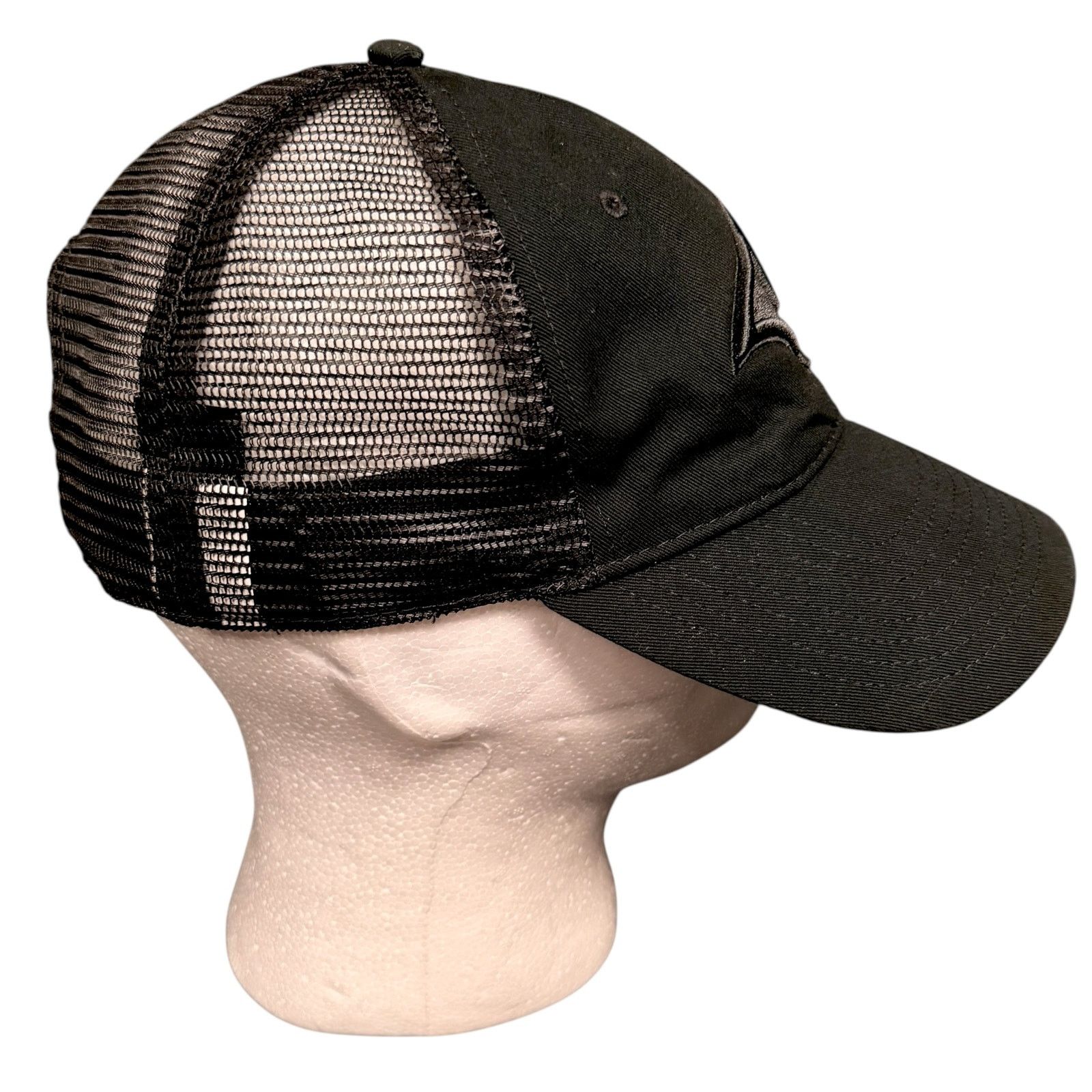 NFL LA Rams Triple Black NFL Pro Line Trucker Mesh Snapback Hat Size ONE SIZE - 4 Thumbnail