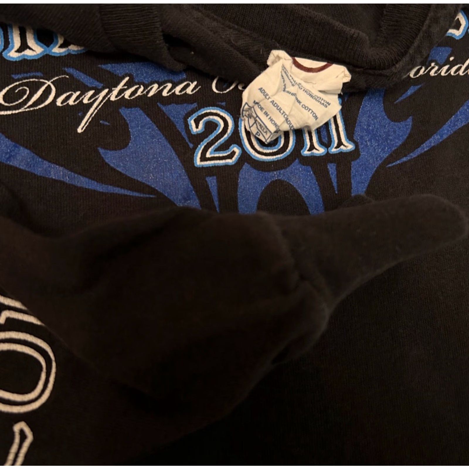 Vintage VINTAGE Y2K Daytona Bike Week 2011 Biker Flames Chopper VTG LongSleeve Shirt S Black Mens Small Size US S / EU 44-46 / 1 - 3 Thumbnail
