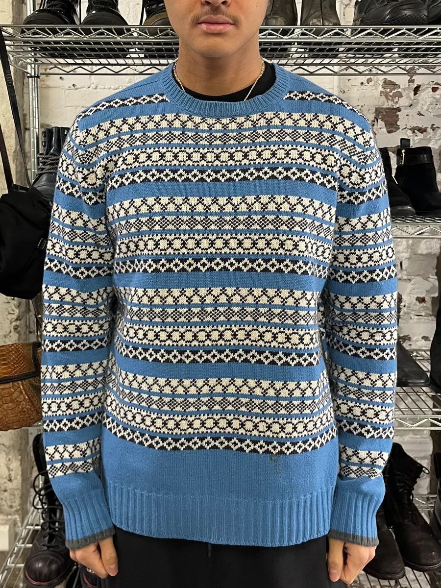 Prada AW2019 Prada Blue Contemporary Wool Sweater Size US M / EU 48-50 / 2 - 1 Thumbnail